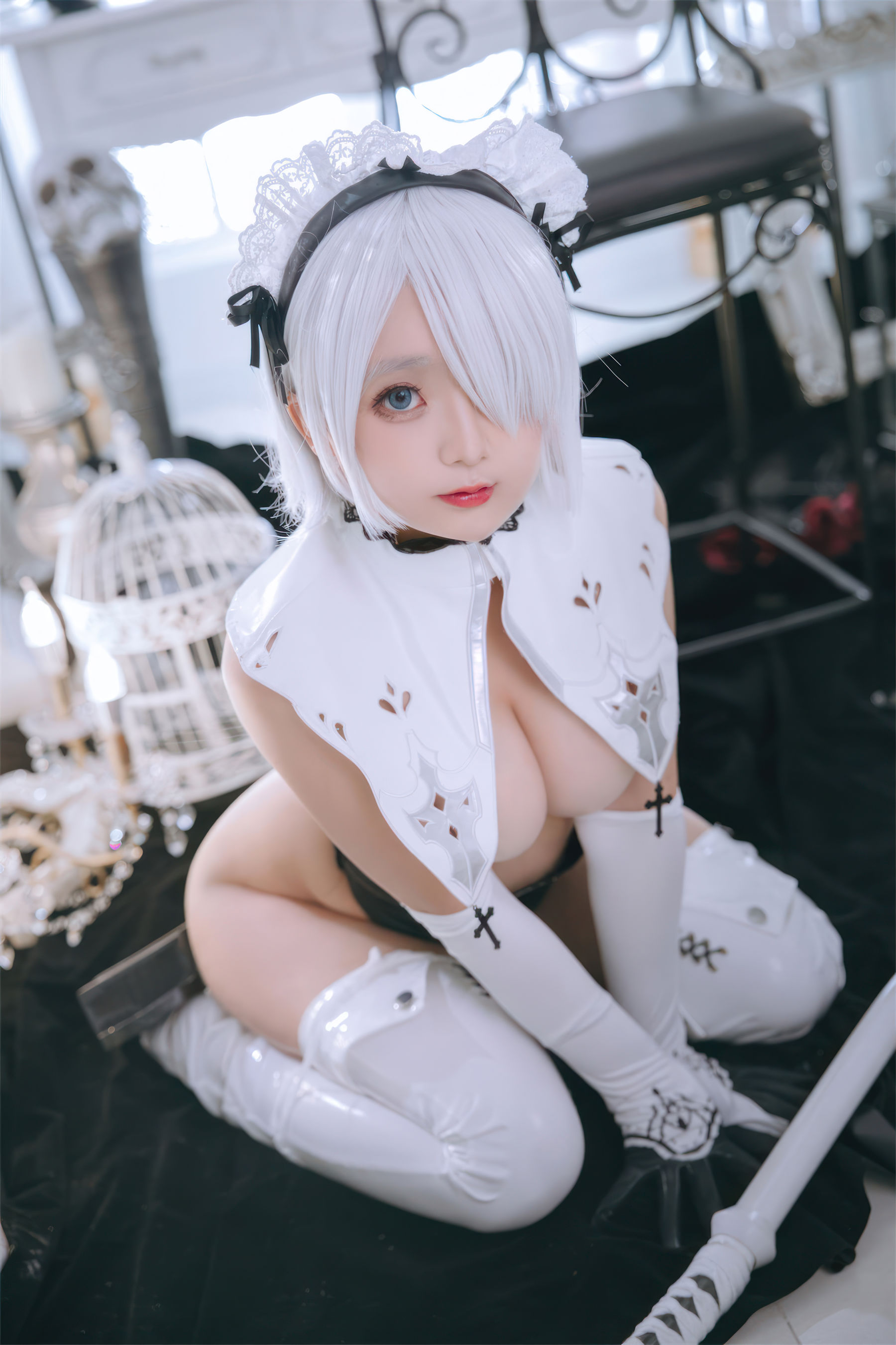 Cosplay 日奈娇 - 2B奶盖女仆  第3张