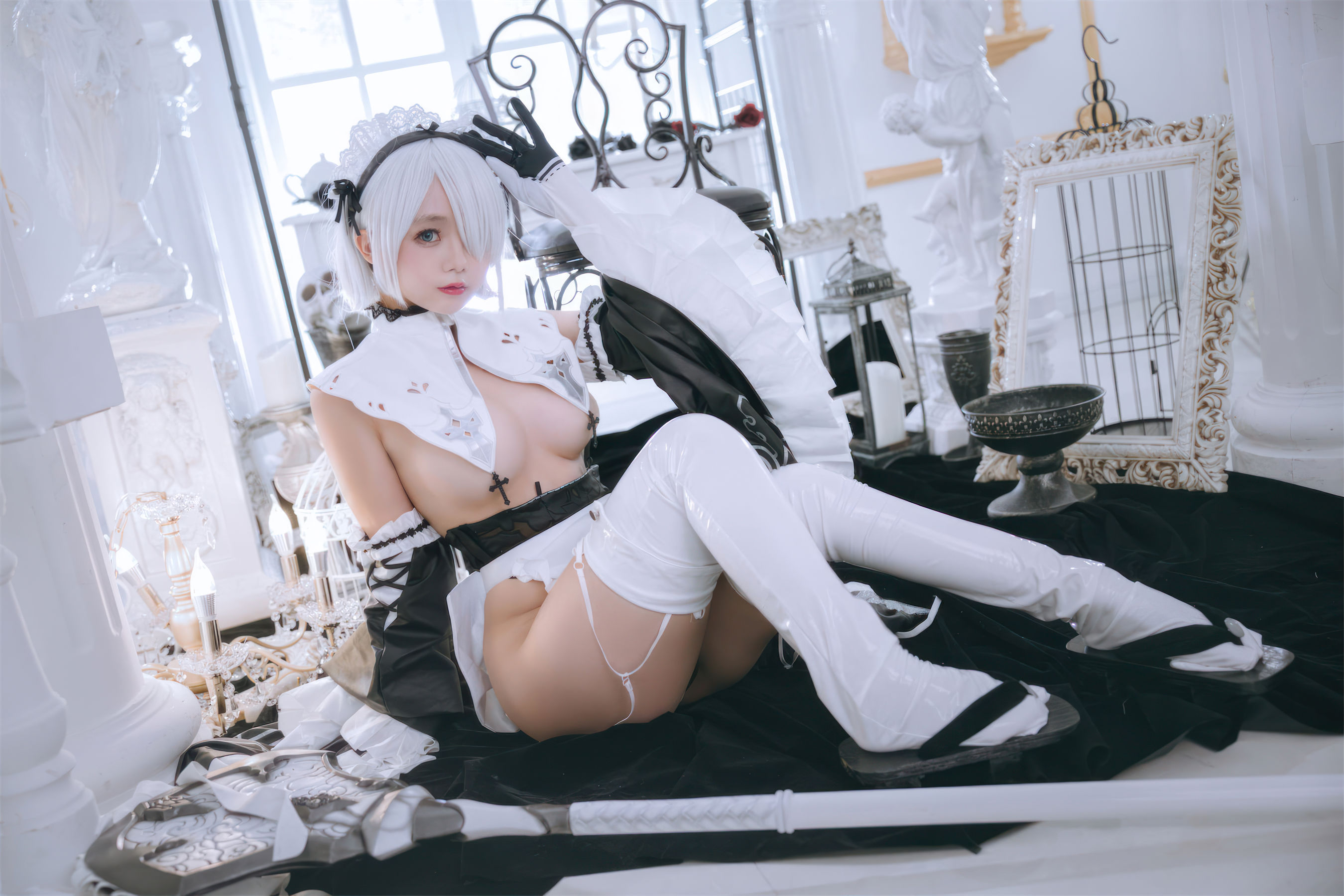 Cosplay 日奈娇 - 2B奶盖女仆  第9张