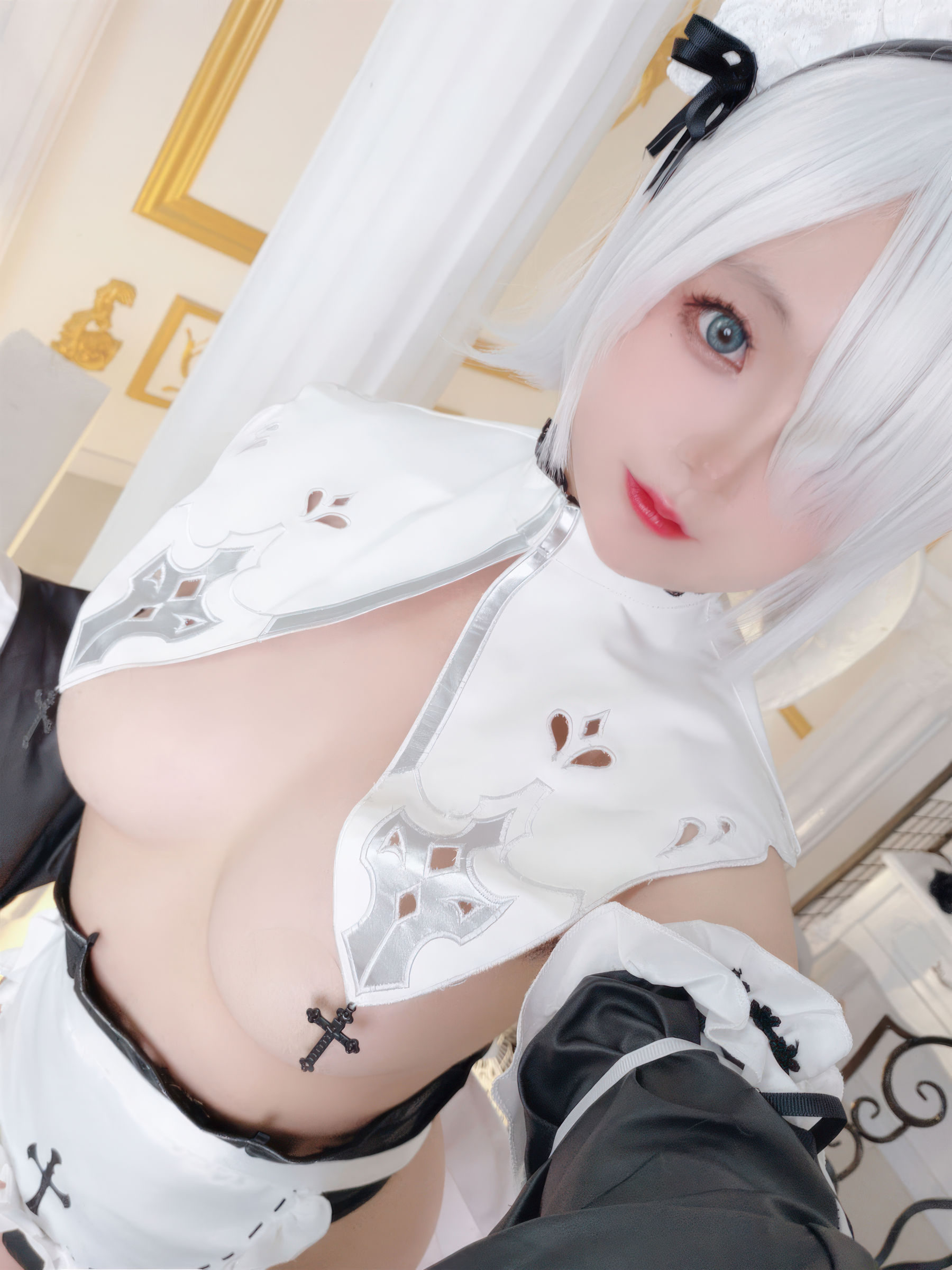 Cosplay 日奈娇 - 2B奶盖女仆  第16张