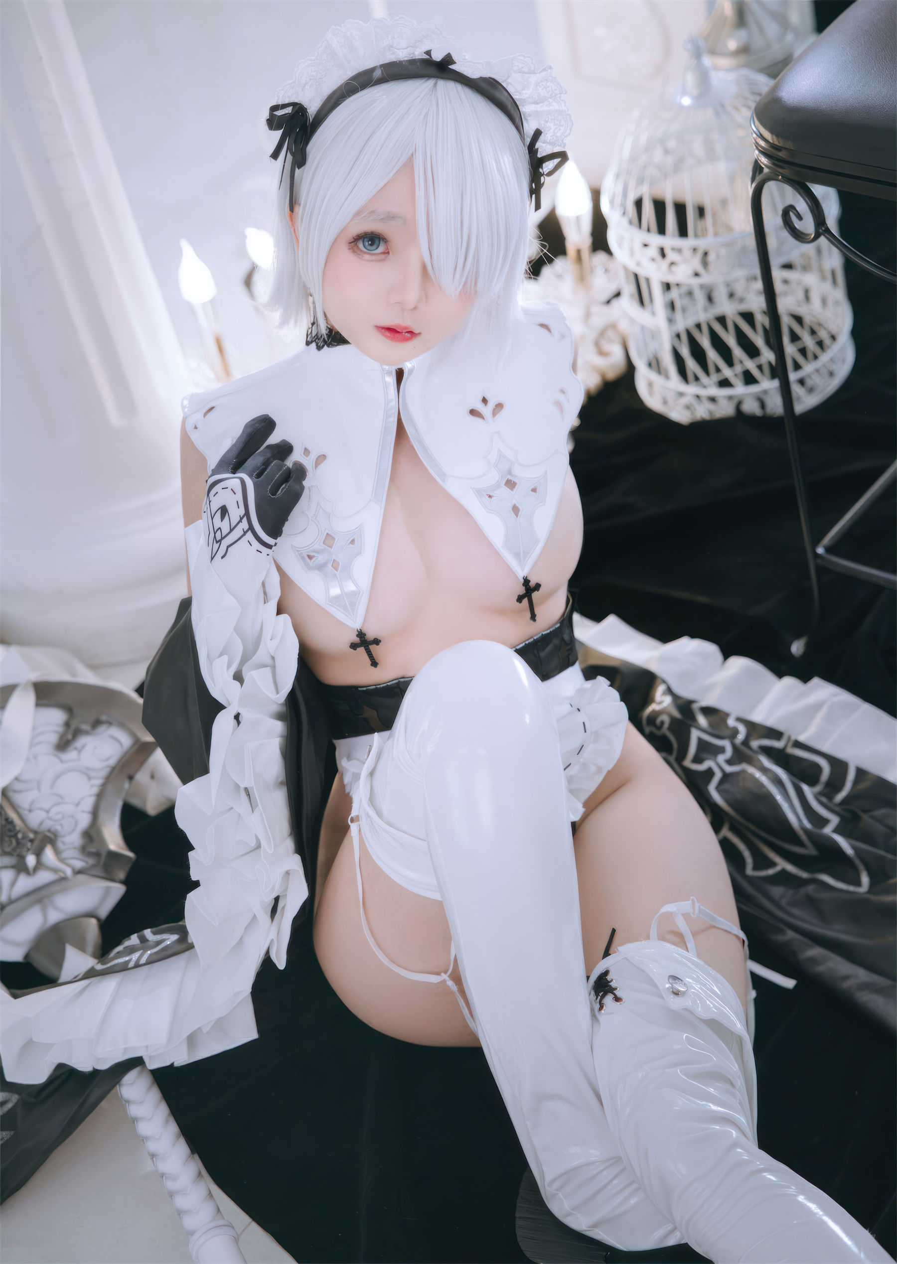 Cosplay 日奈娇 - 2B奶盖女仆  第10张