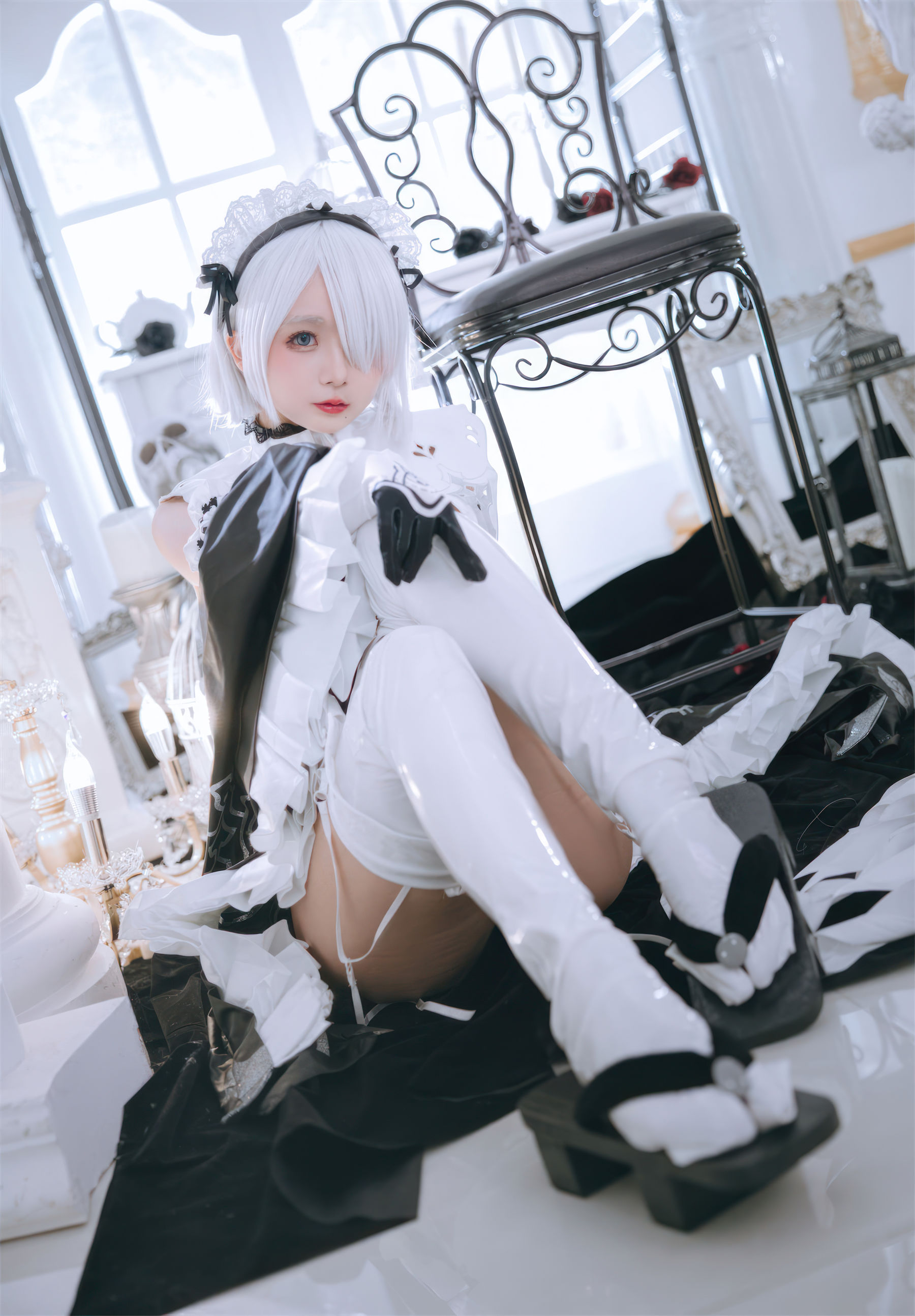 Cosplay 日奈娇 - 2B奶盖女仆  第12张