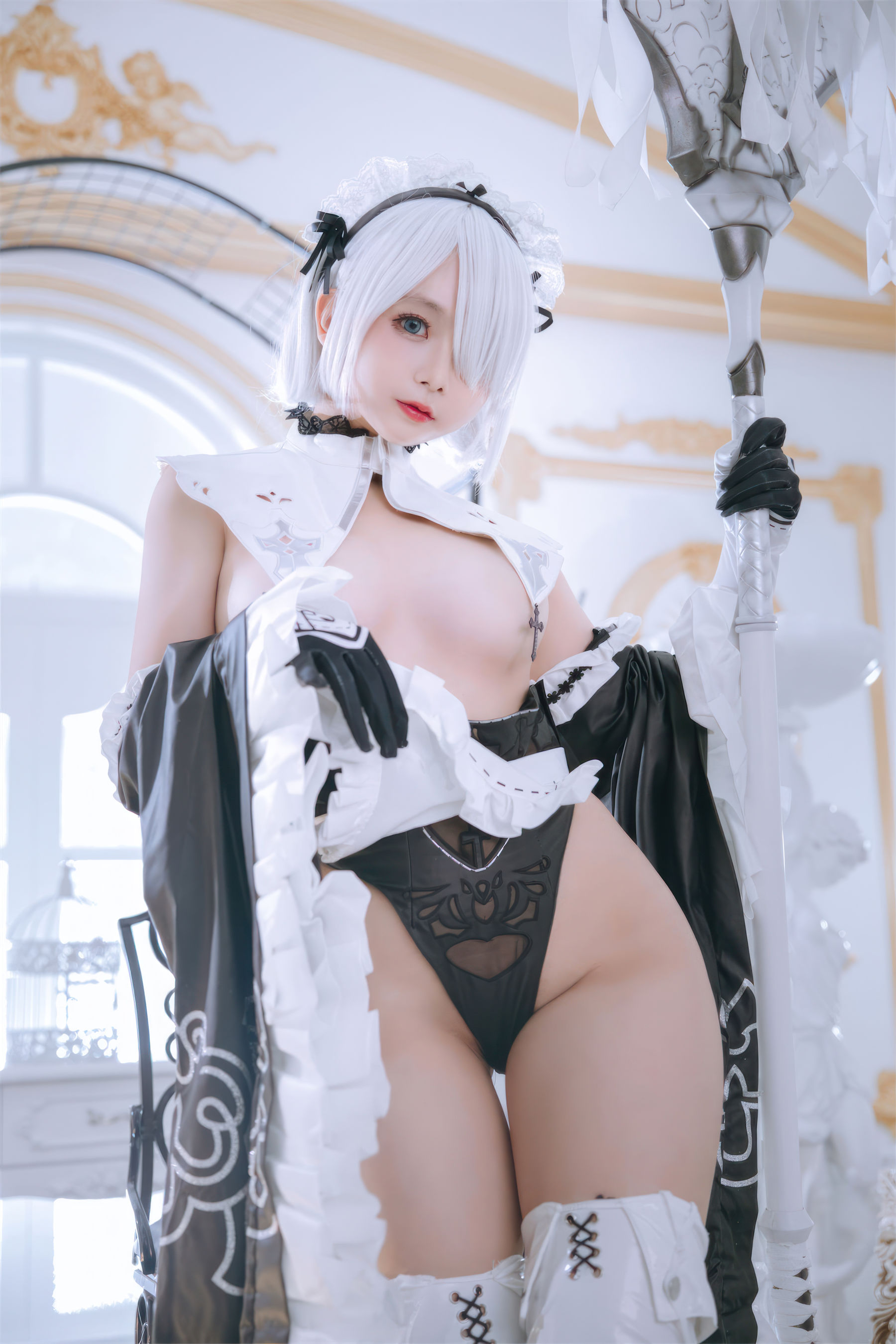 Cosplay 日奈娇 - 2B奶盖女仆  第7张