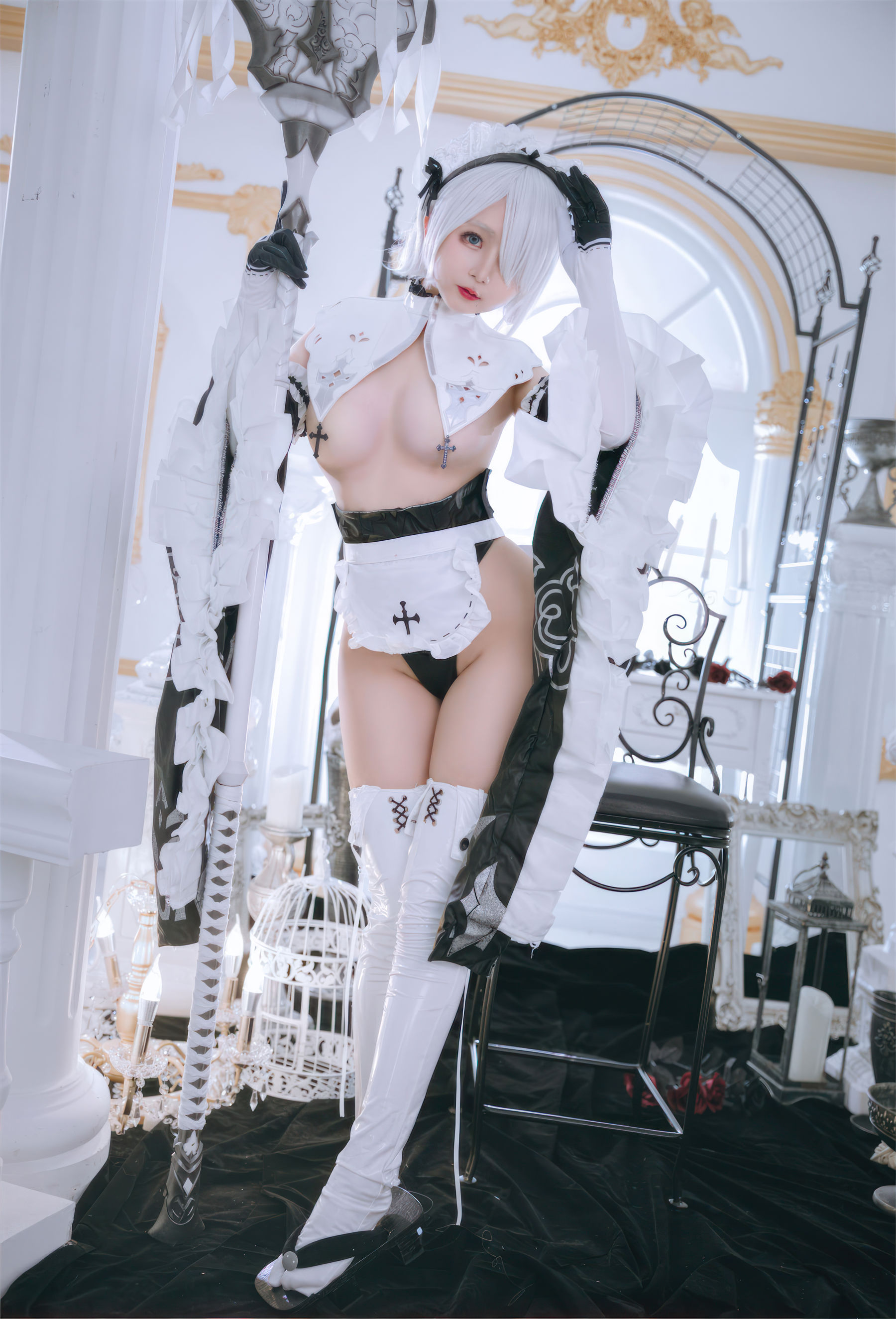 Cosplay 日奈娇 - 2B奶盖女仆  第7张