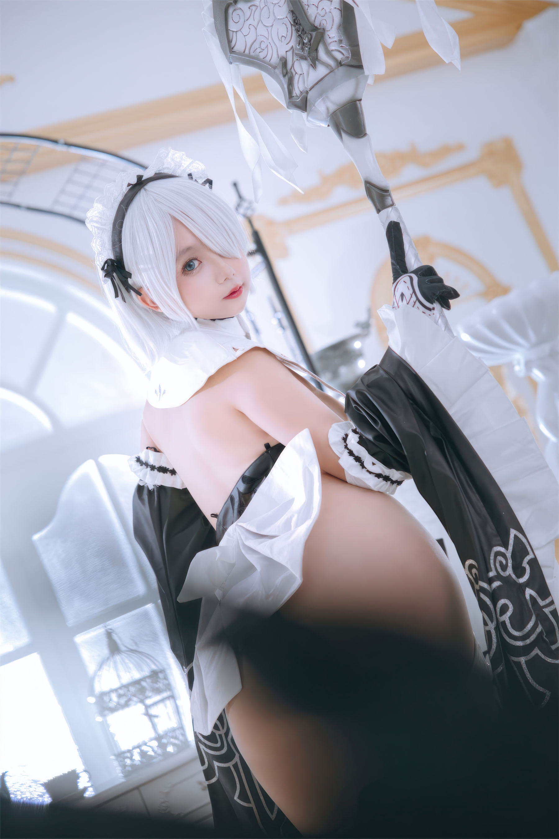 Cosplay 日奈娇 - 2B奶盖女仆  第7张