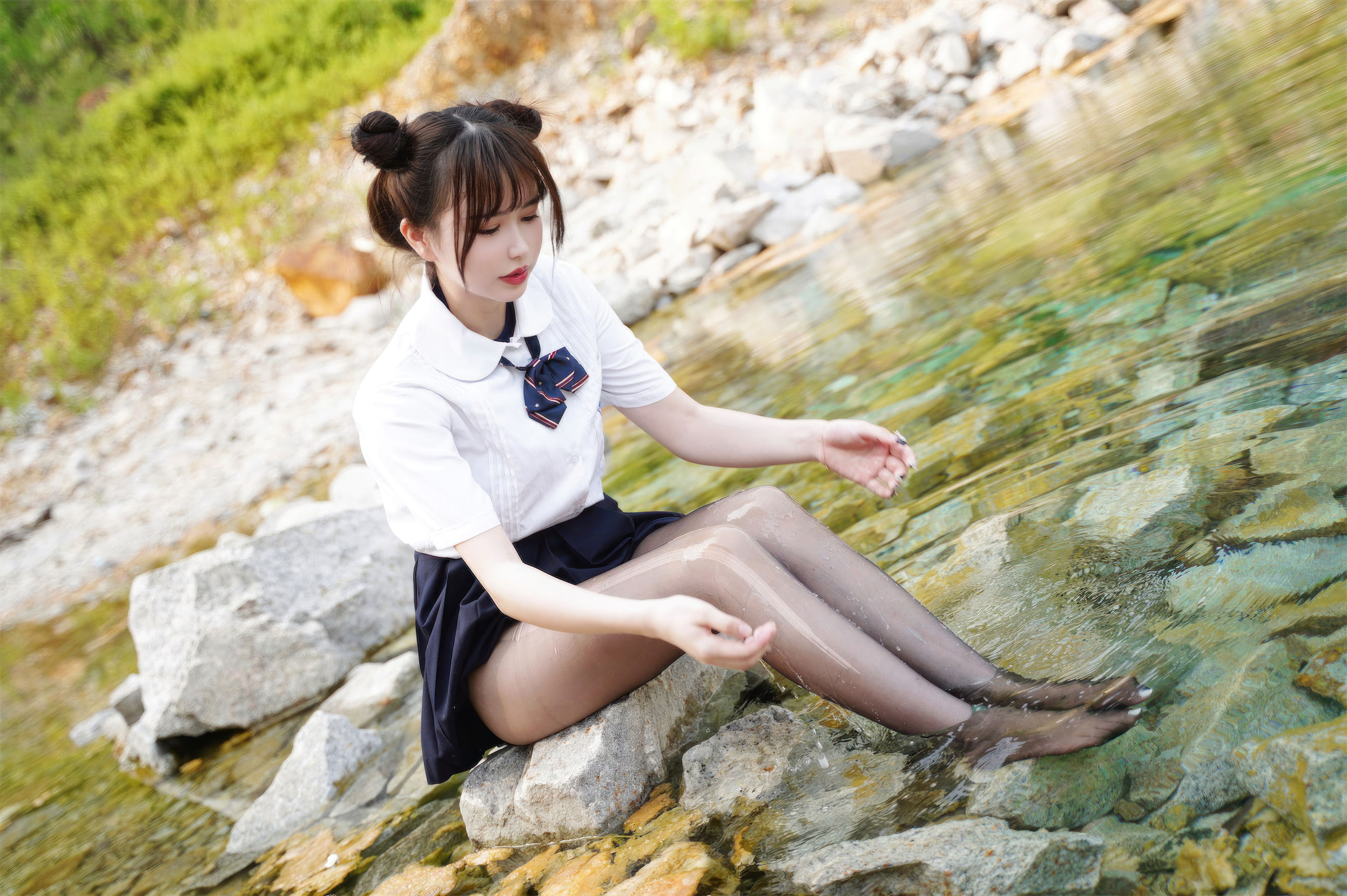 Tina很妖孽呀 - 小溪体操服死库水JK  第47张