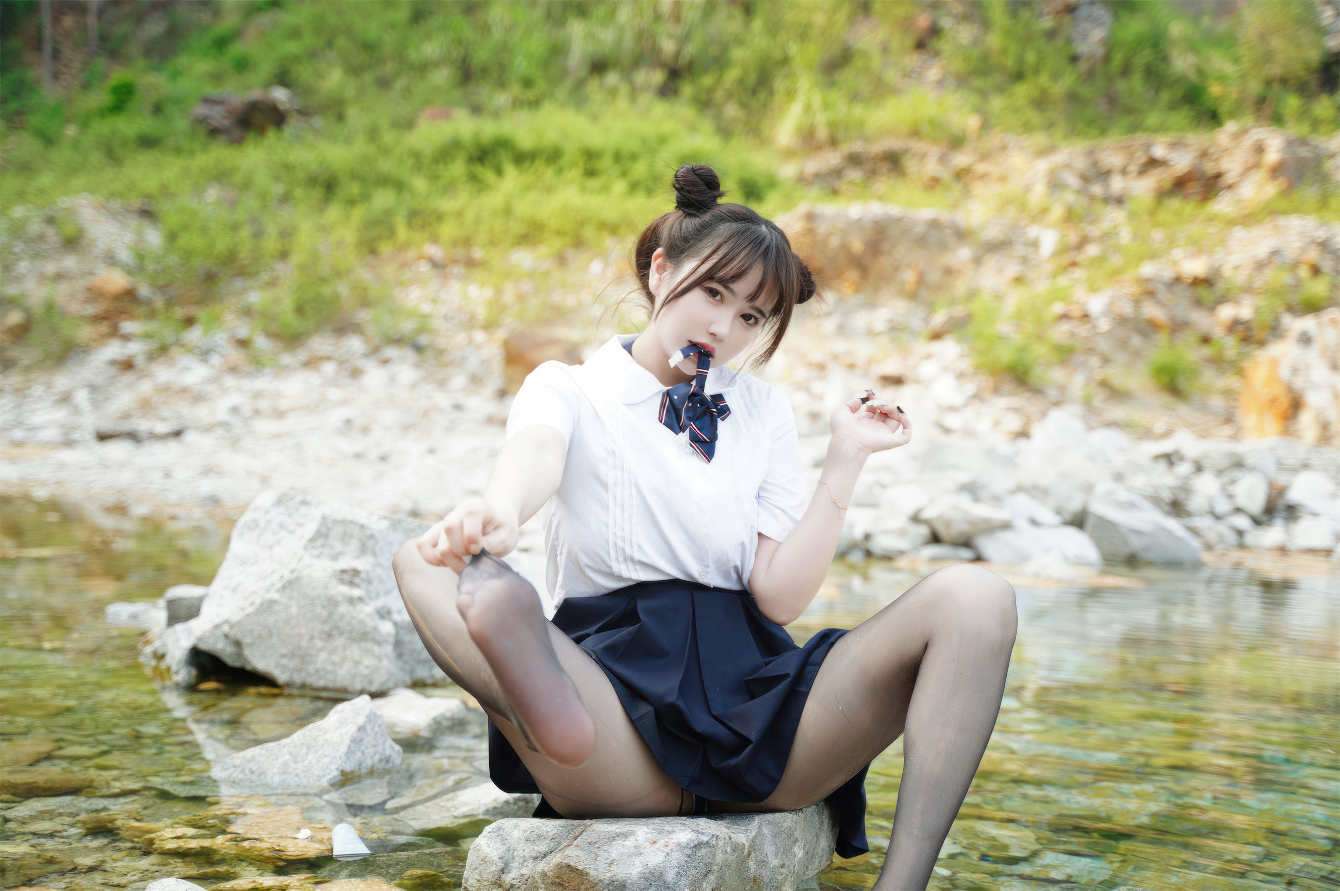 Tina很妖孽呀 - 小溪体操服死库水JK  第41张