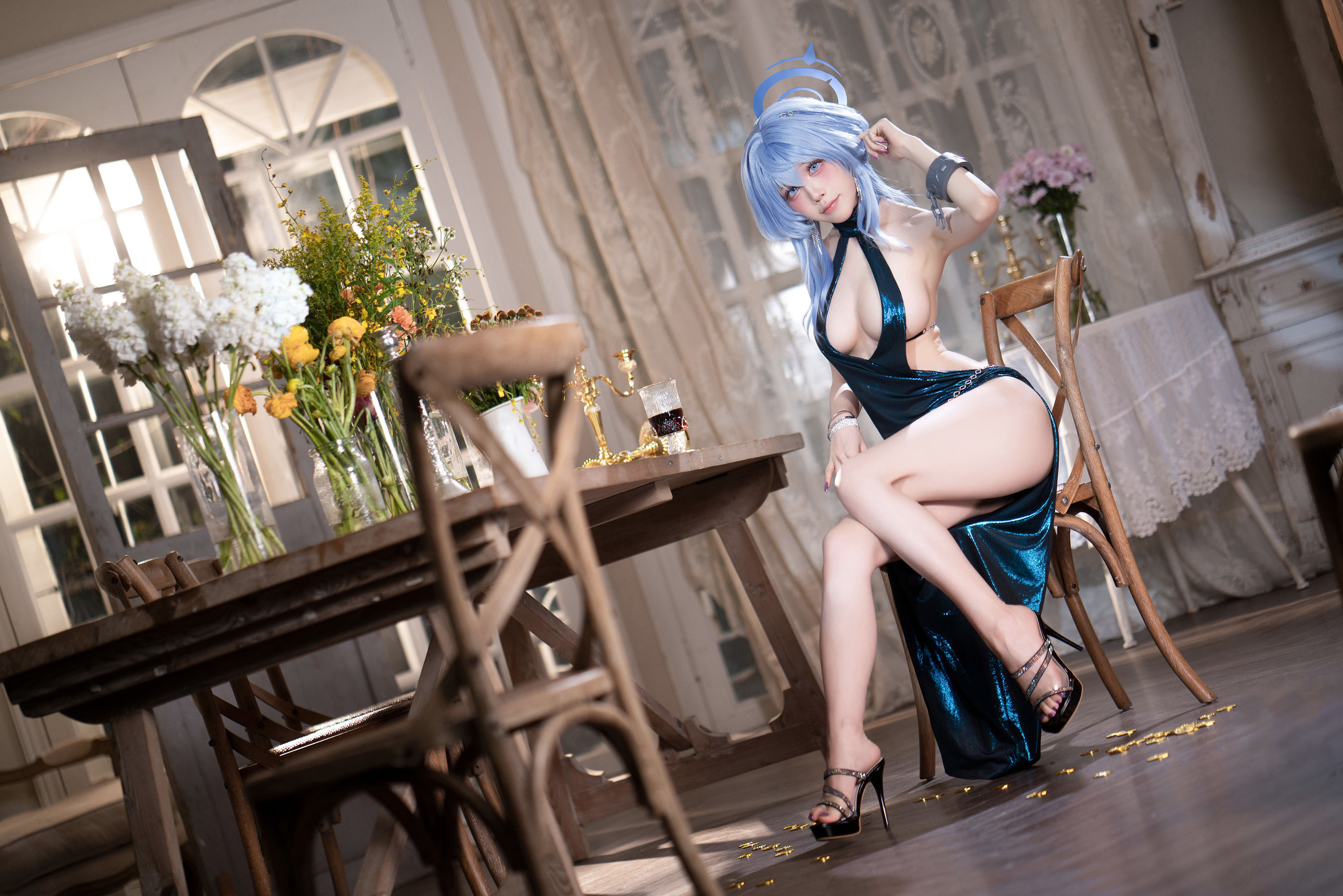 动漫博主 水淼aqua - 蔚蓝档案 天雨亚子礼服  第4张