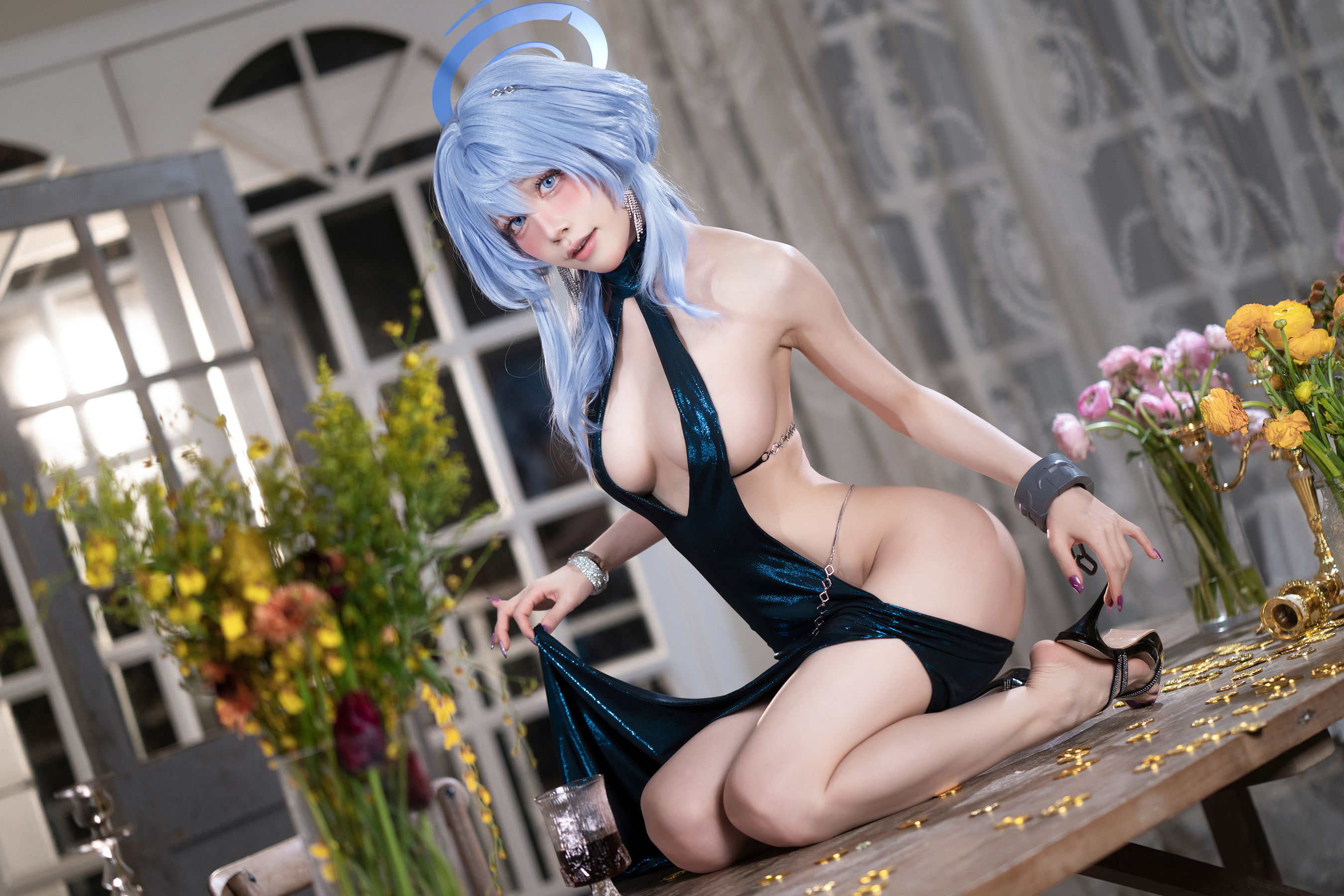 动漫博主 水淼aqua - 蔚蓝档案 天雨亚子礼服  第35张