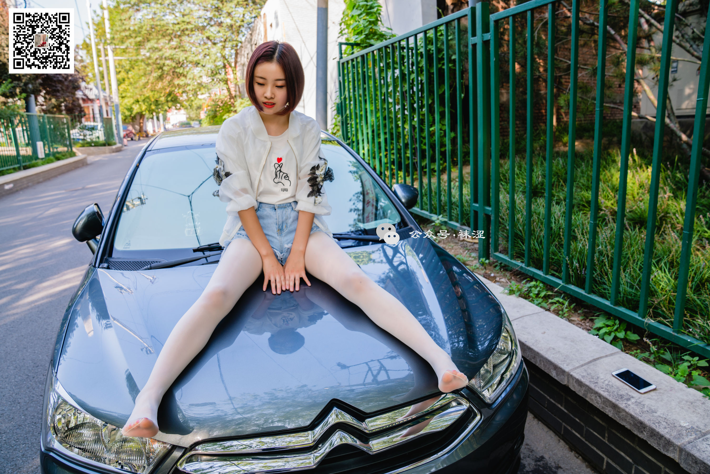 [袜涩] VOL.010  当穿白丝的妹子遇到大叔 第14张