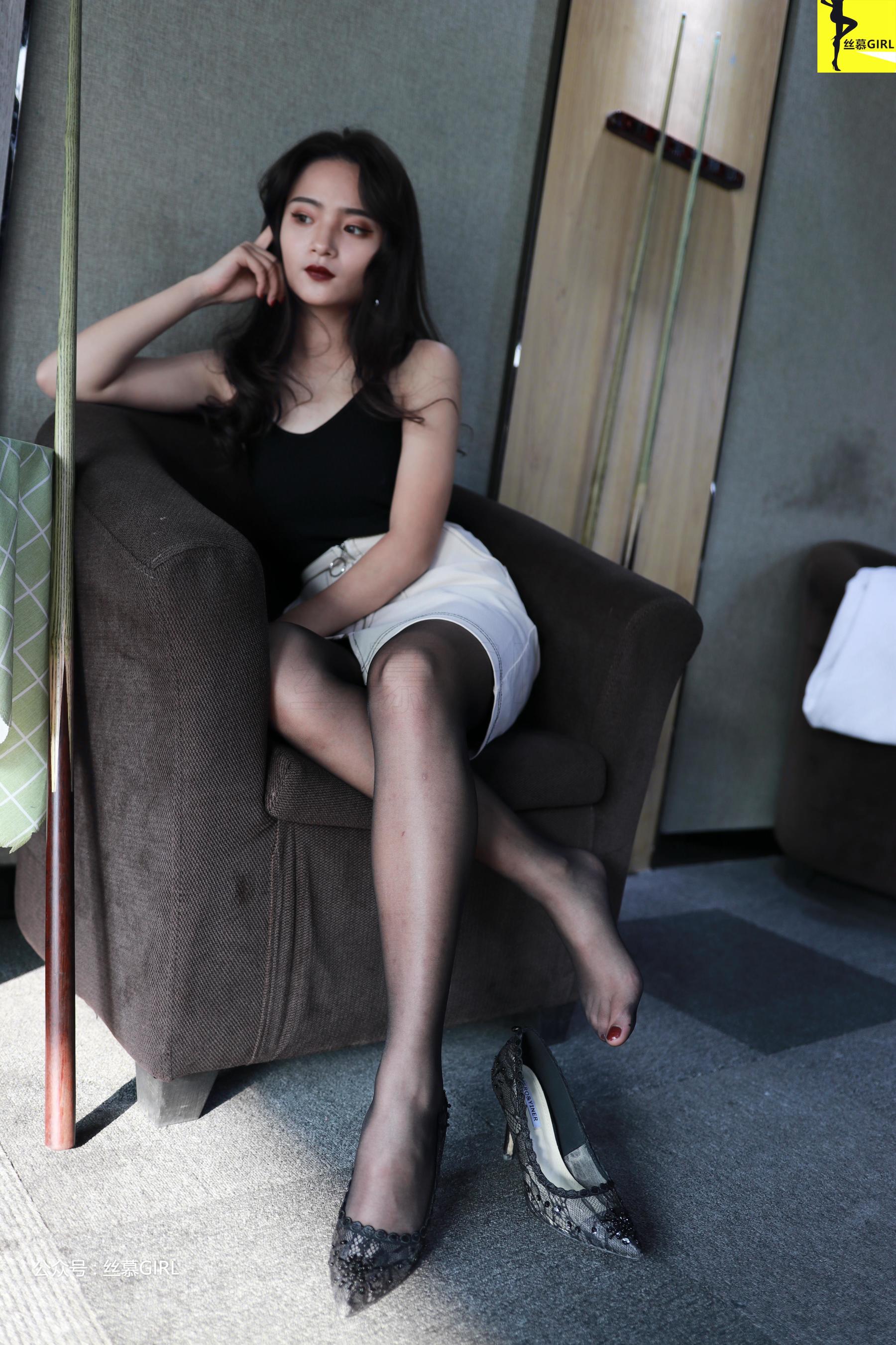 [丝慕] 第023期 Miya 《台球与黑丝》  第15张