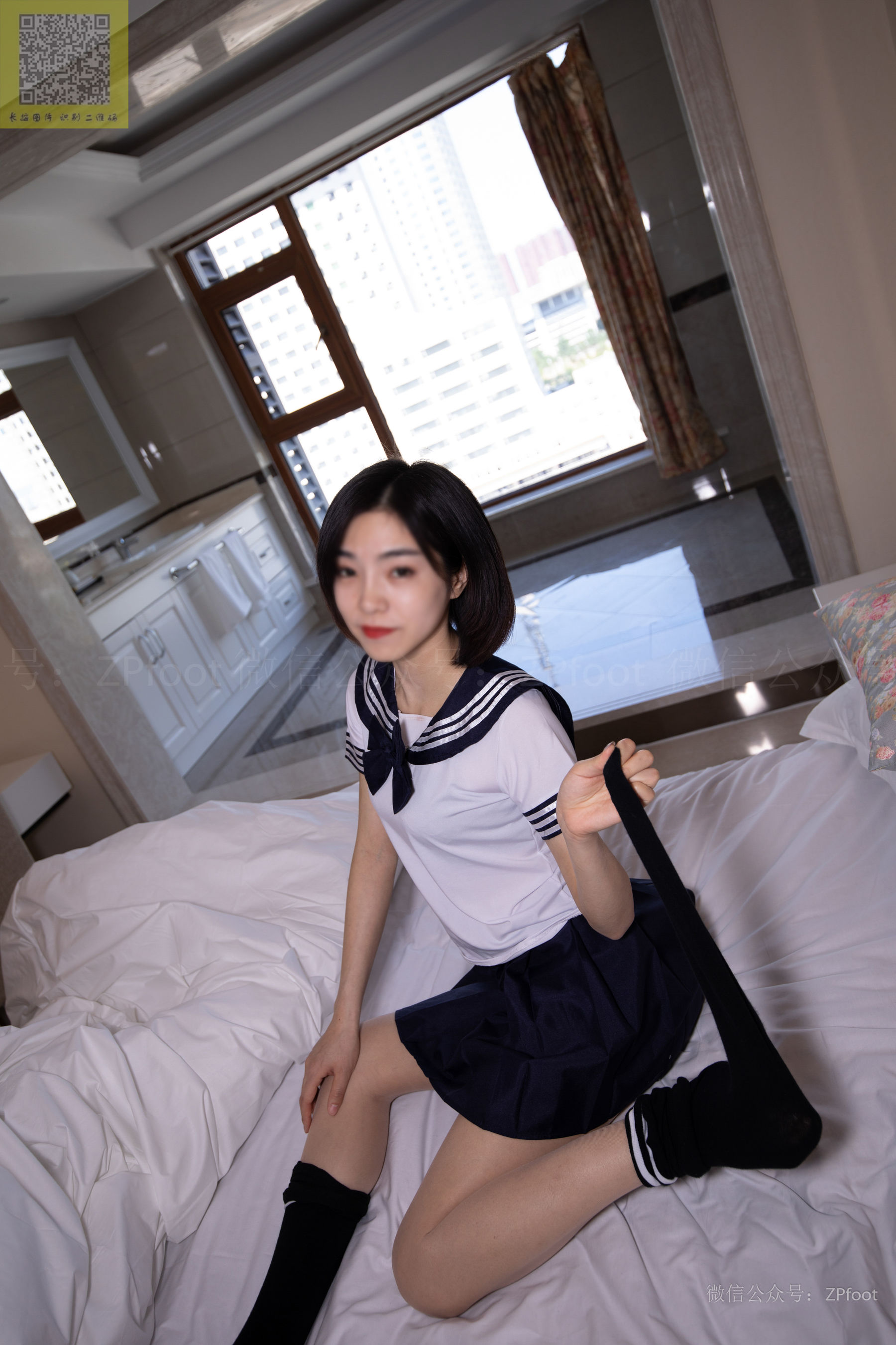 [山茶摄影LSS] NO.118  学妹制服棉袜rosi 第15张