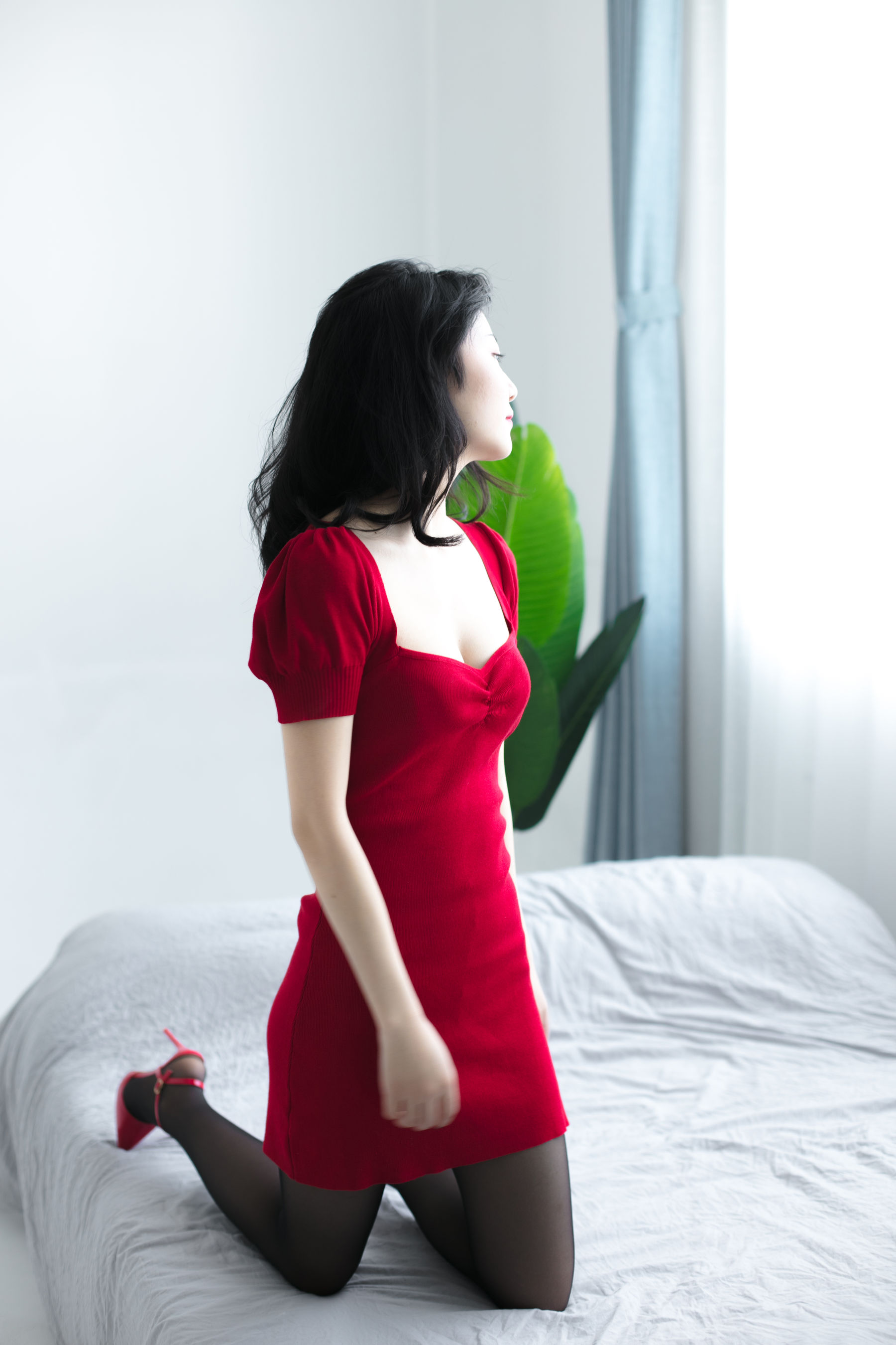 [奈丝] NO.080 小啊刀 红裙黑丝  第45张