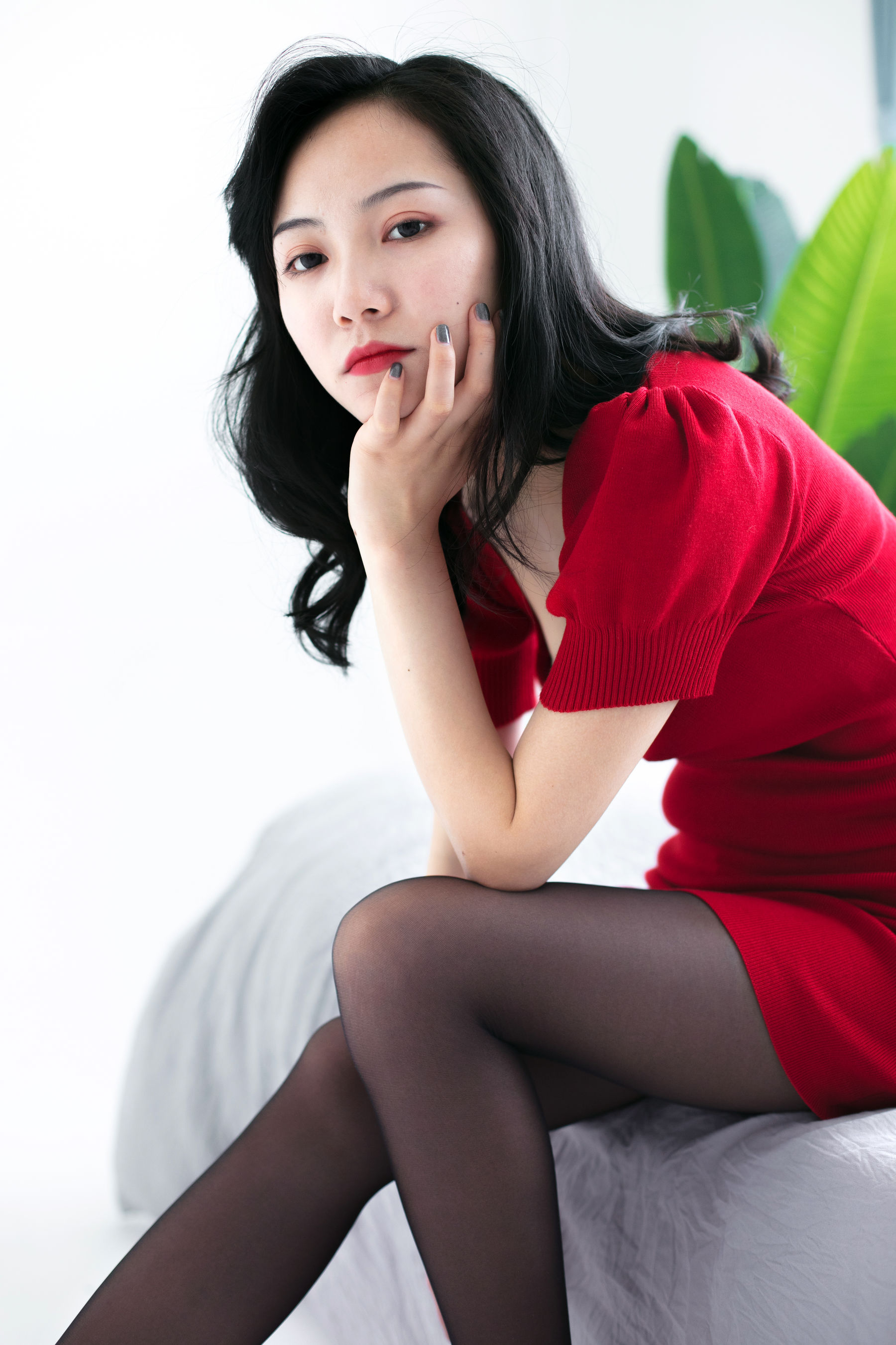 [奈丝] NO.080 小啊刀 红裙黑丝  第35张