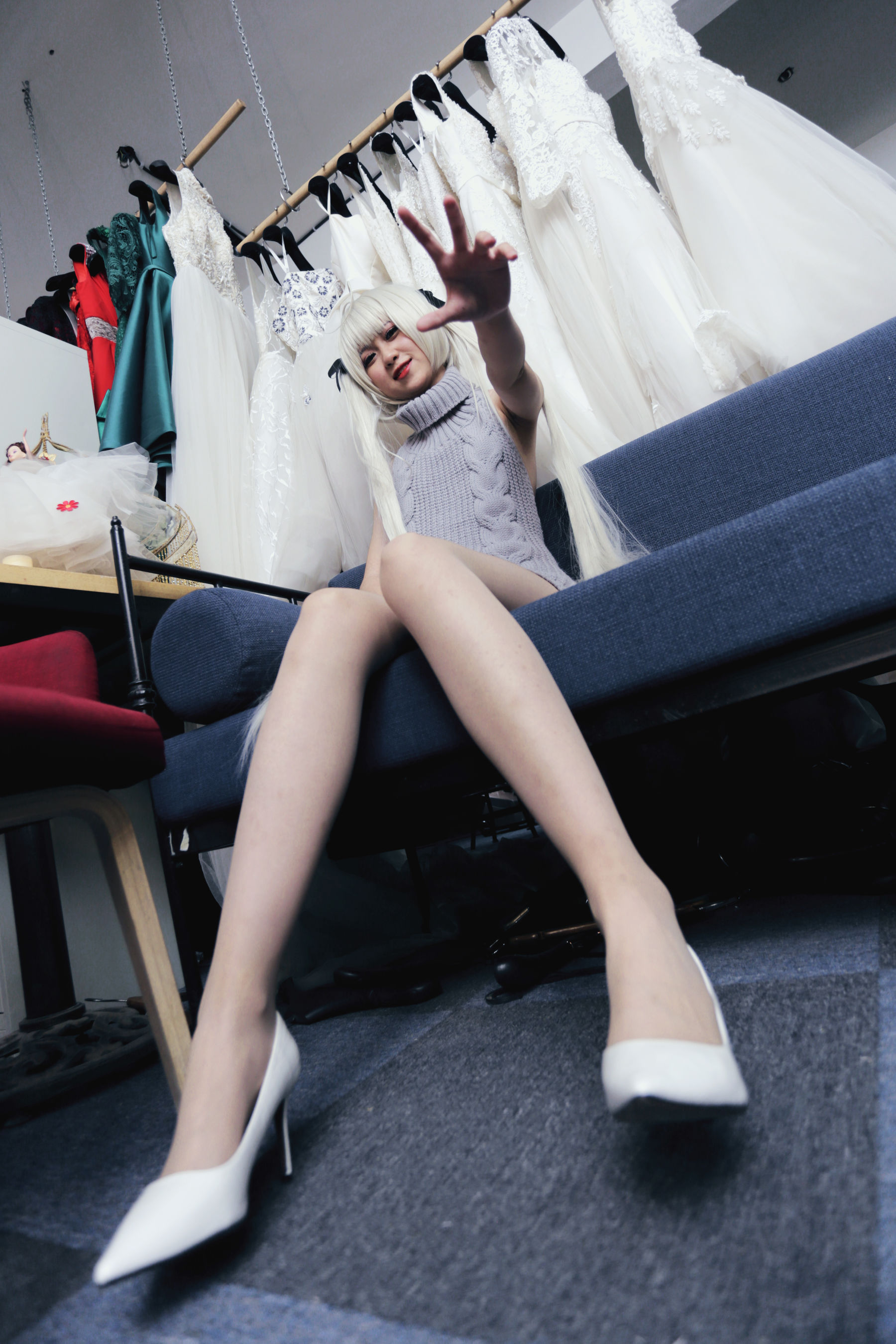 [奈丝] NO.120 墨凉 闪现试衣间的白发墨女  第10张