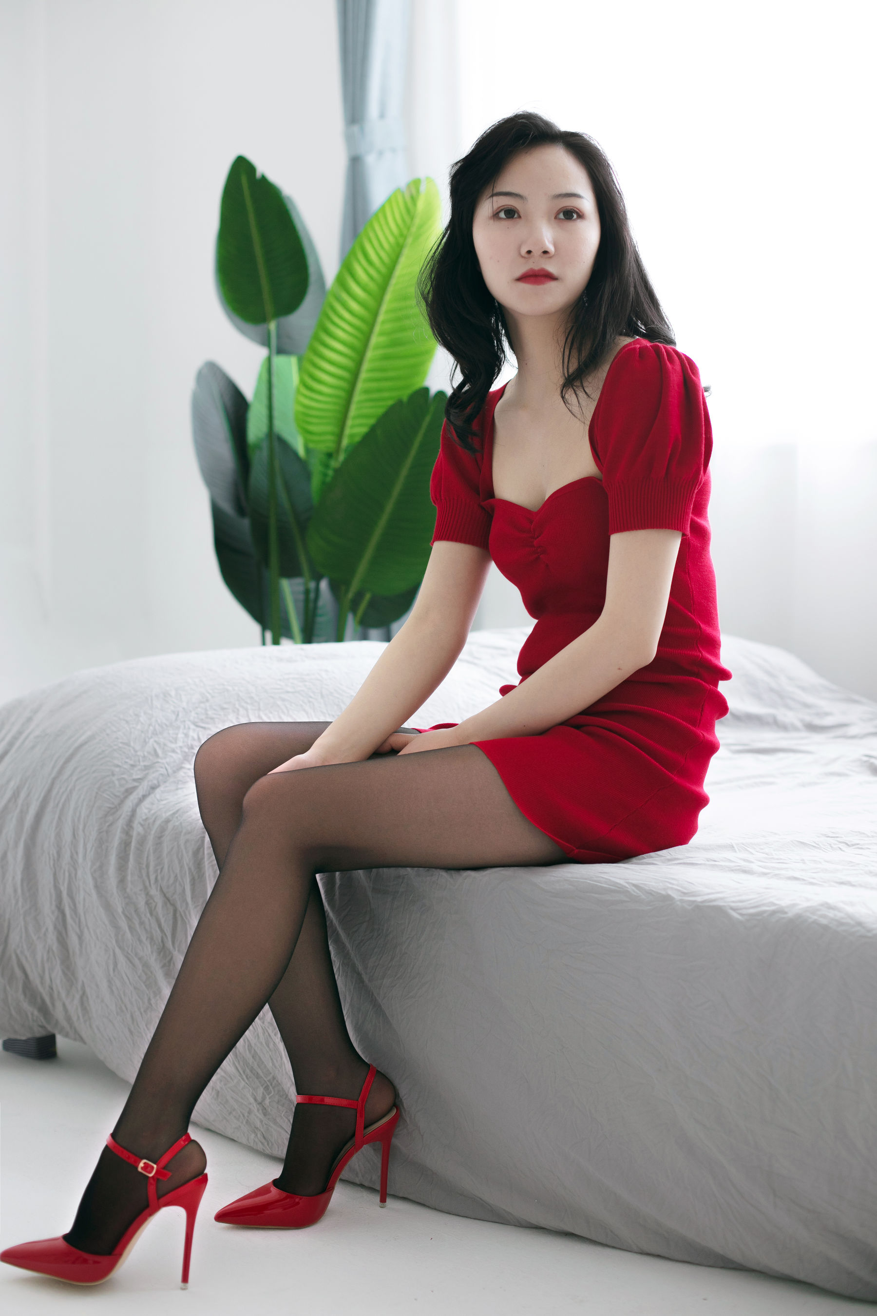 [奈丝] NO.080 小啊刀 红裙黑丝  第33张