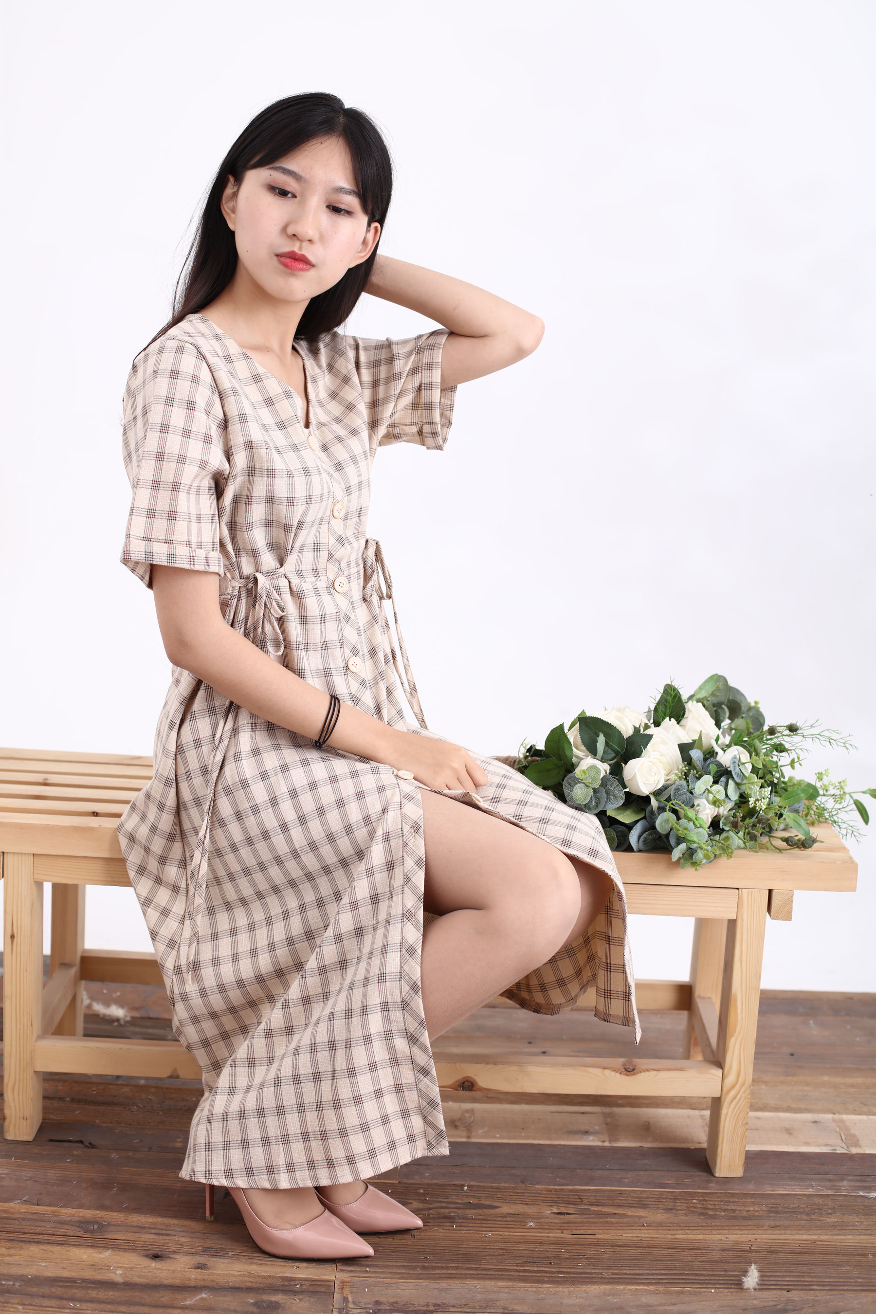 [奈丝] NO.128 小橙子 80年代的复古衬衫裙  第4张