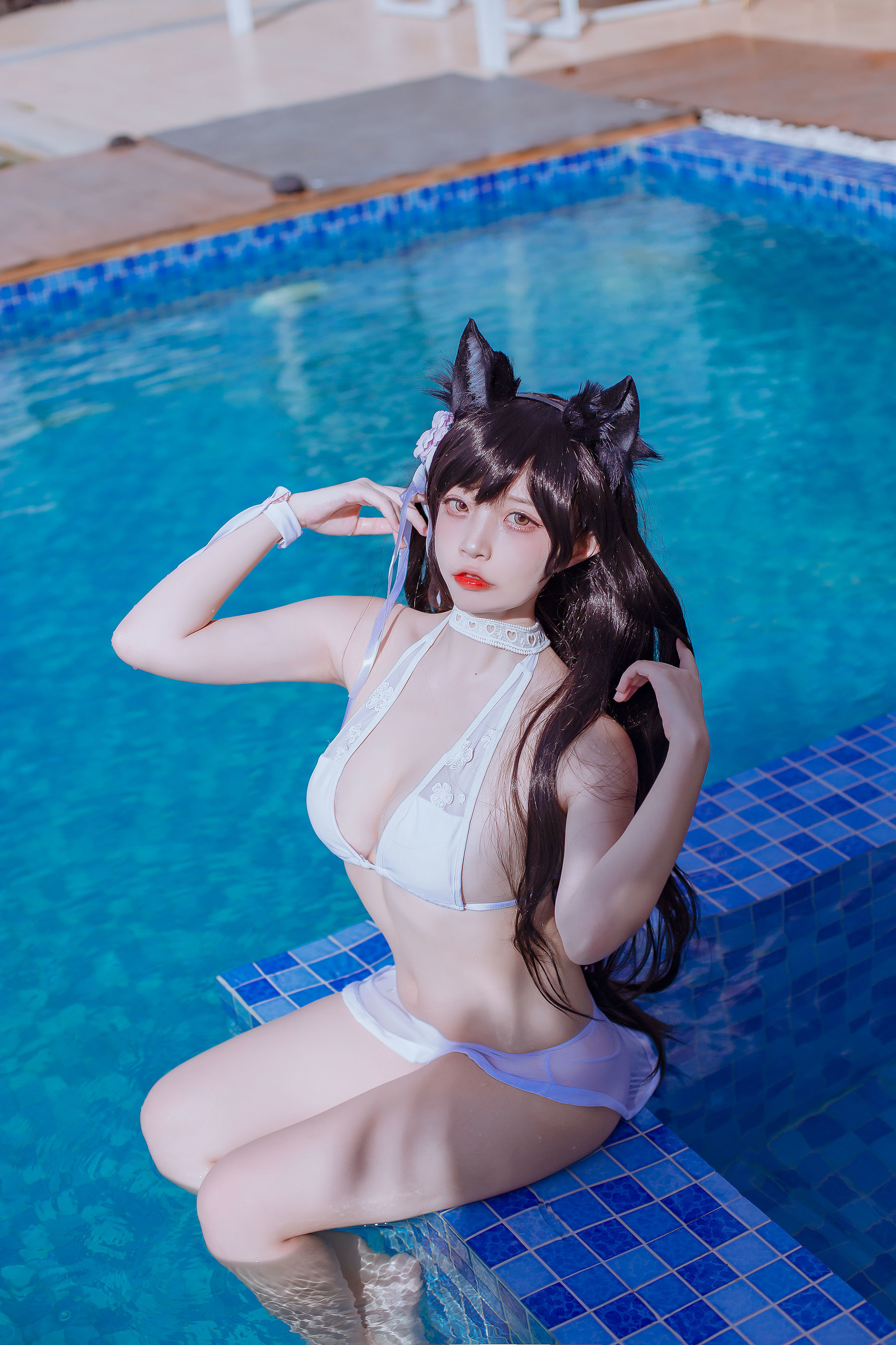 [网红COSER] 人气Coser二佐Nisa - 犬之眷之碧蓝爱宕 泳装  第18张