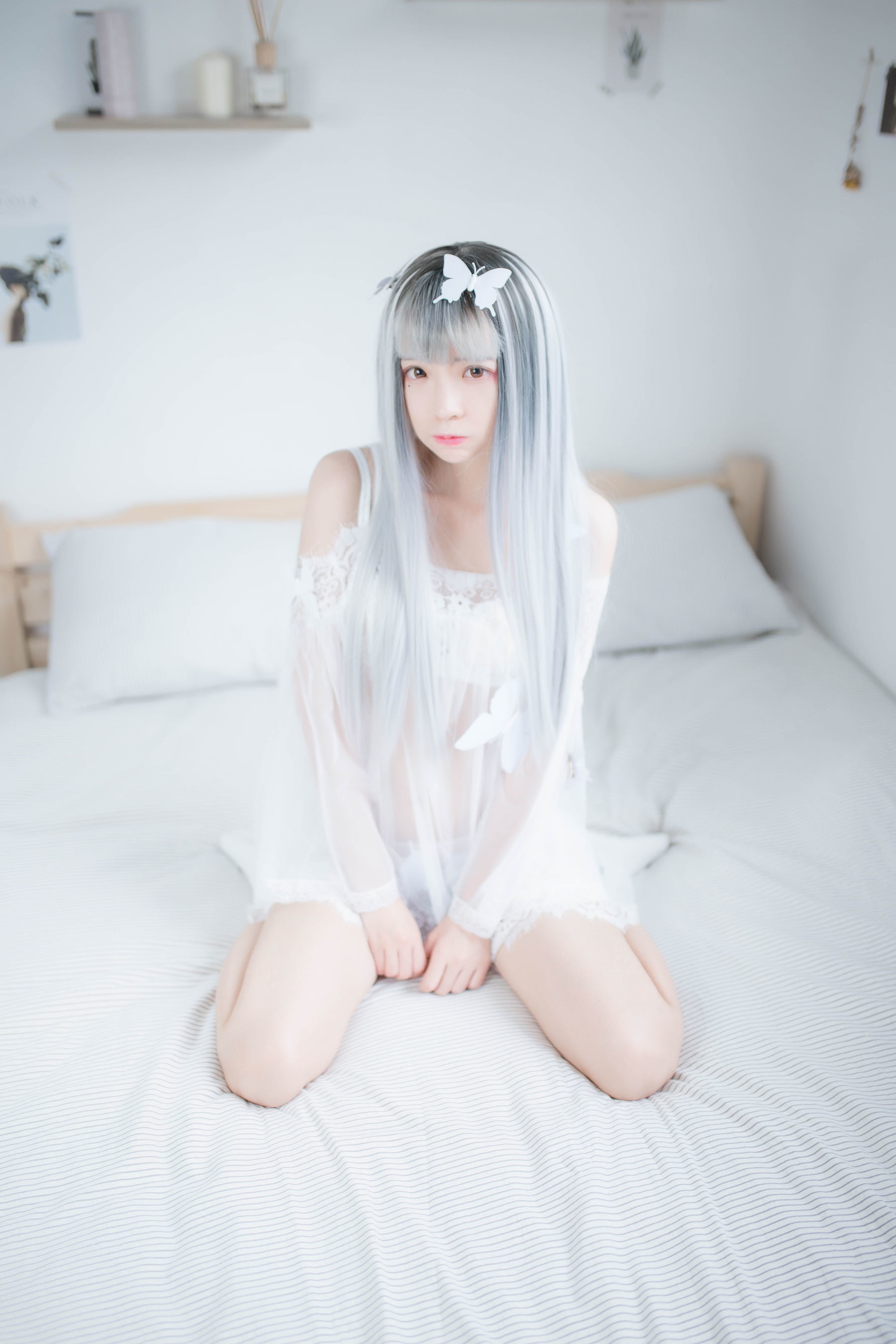 [网红COSER] 疯猫ss - 透明白纱  第4张