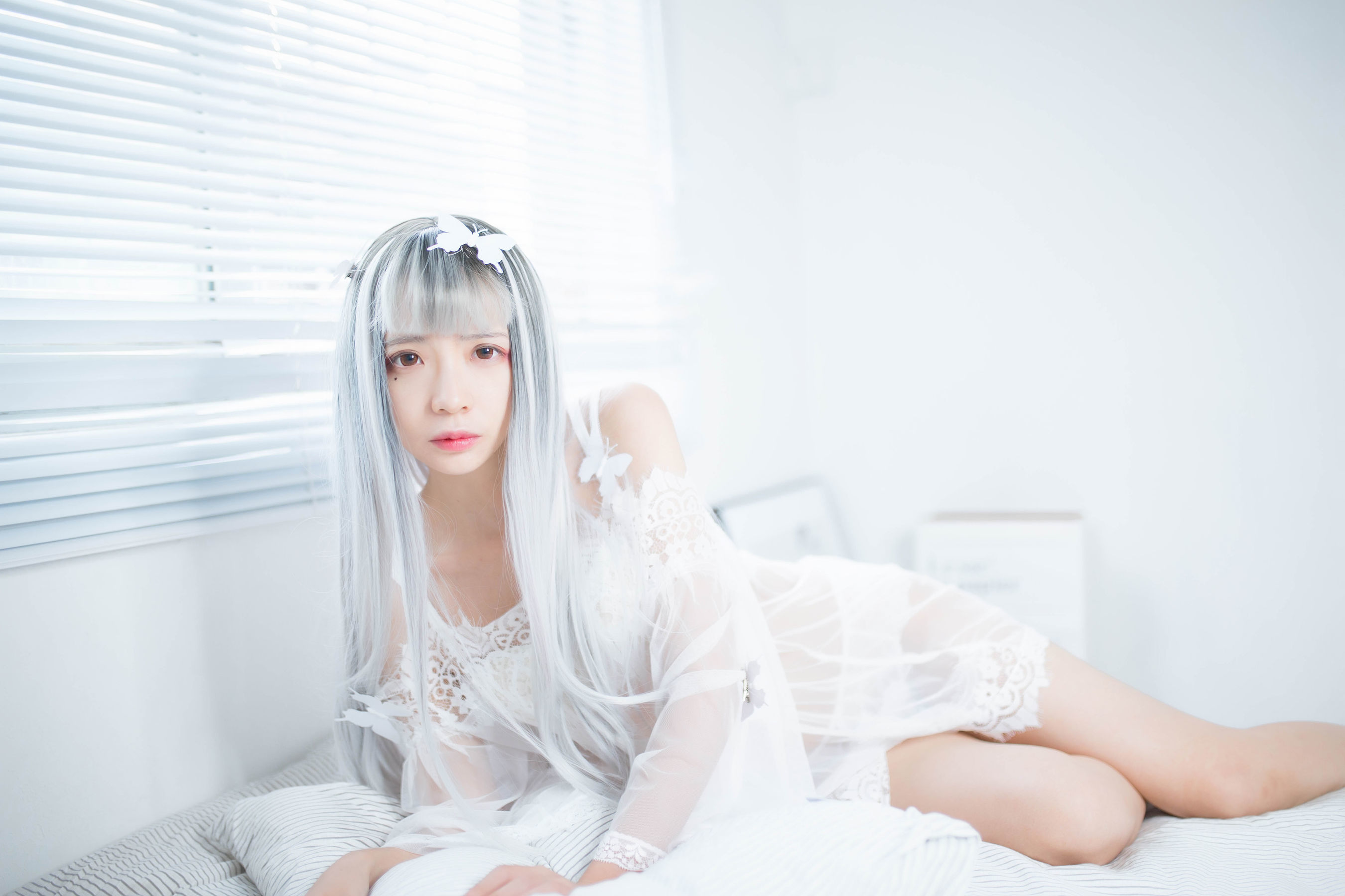 [网红COSER] 疯猫ss - 透明白纱  第35张