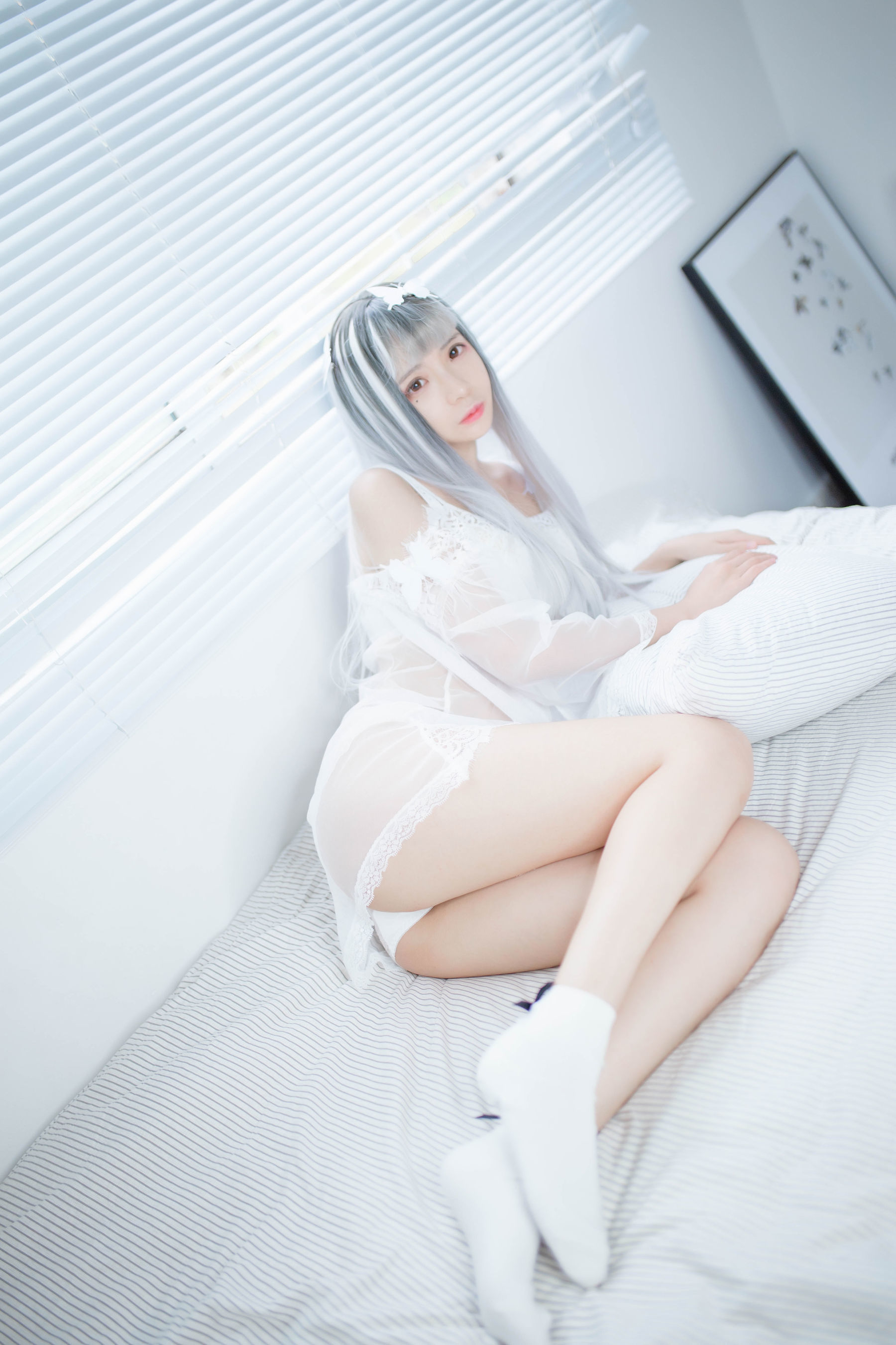 [网红COSER] 疯猫ss - 透明白纱  第6张