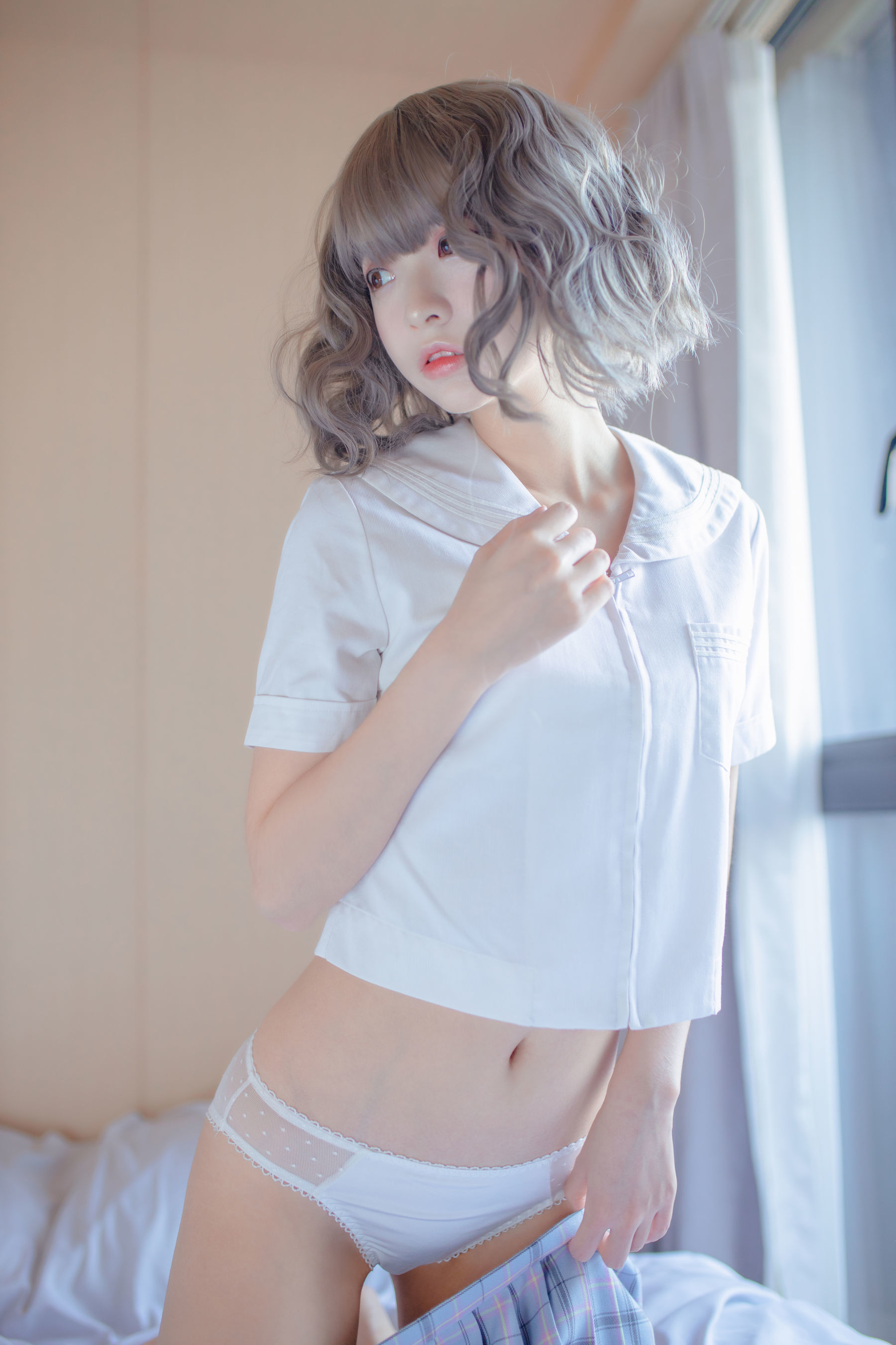 [网红COSER] 疯猫ss - 思绪之JK  第7张