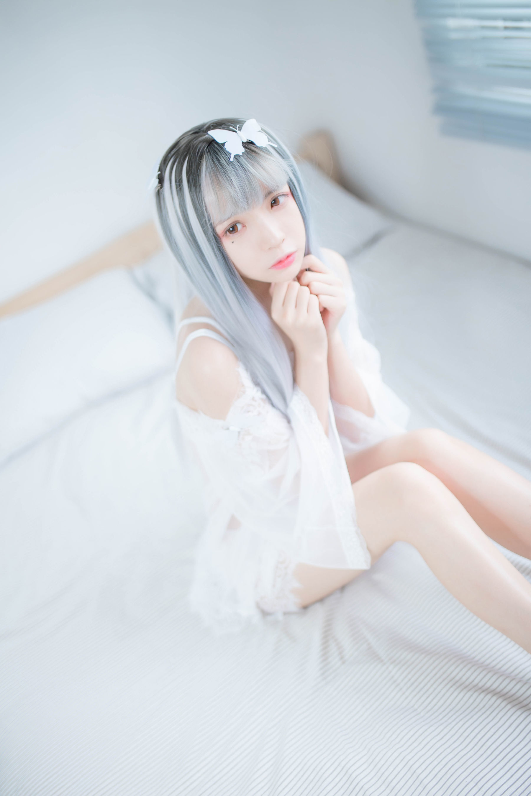 [网红COSER] 疯猫ss - 透明白纱  第4张