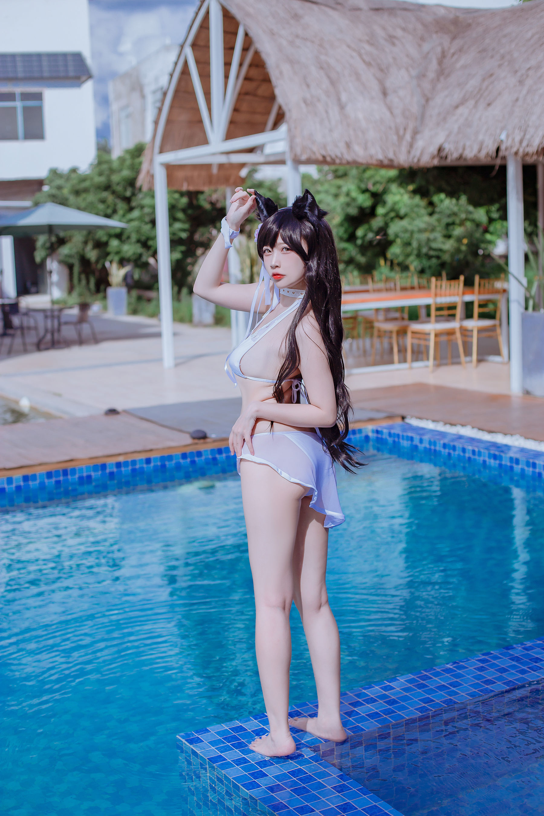 [网红COSER] 人气Coser二佐Nisa - 犬之眷之碧蓝爱宕 泳装  第13张