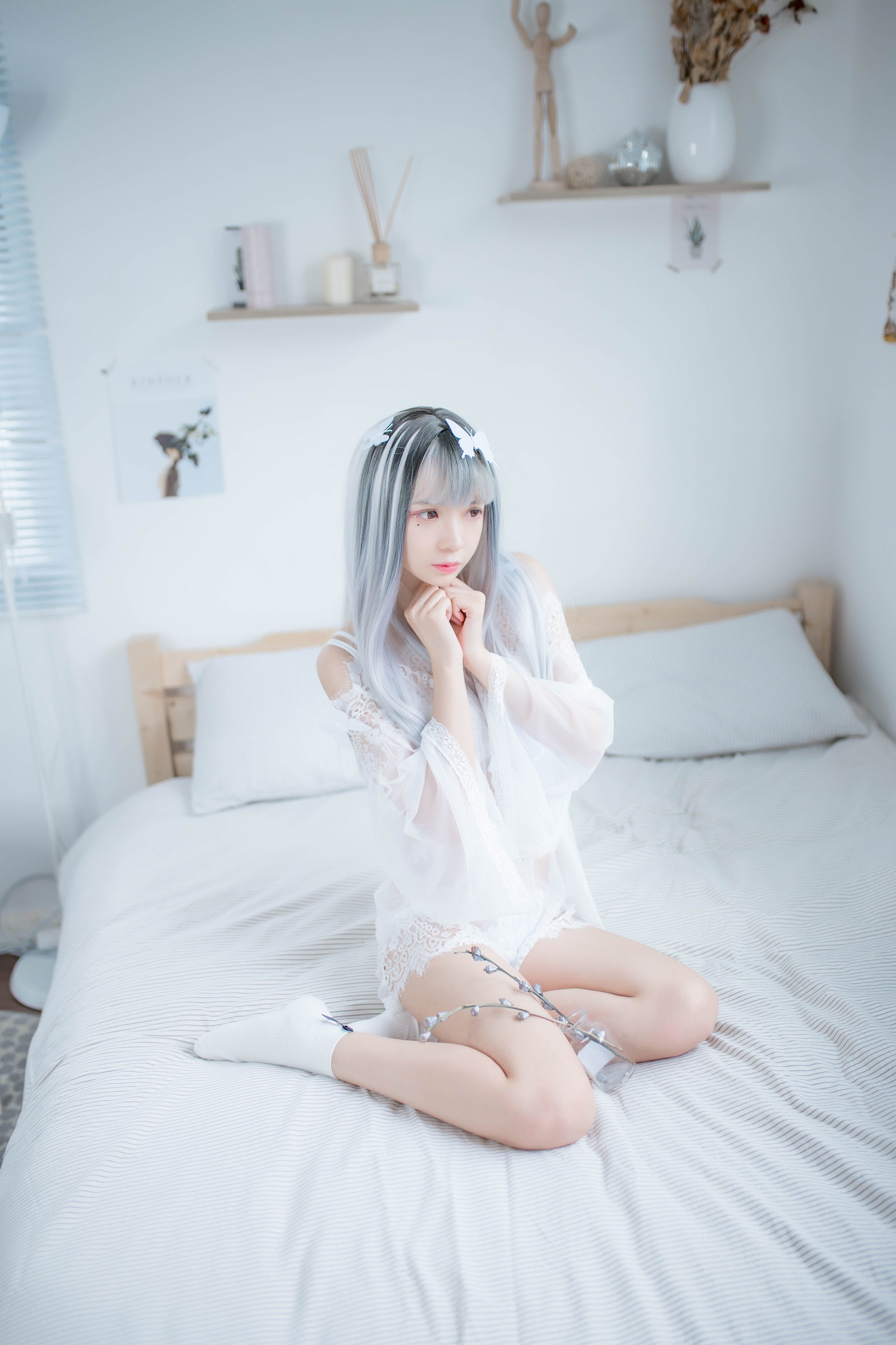 [网红COSER] 疯猫ss - 透明白纱  第11张