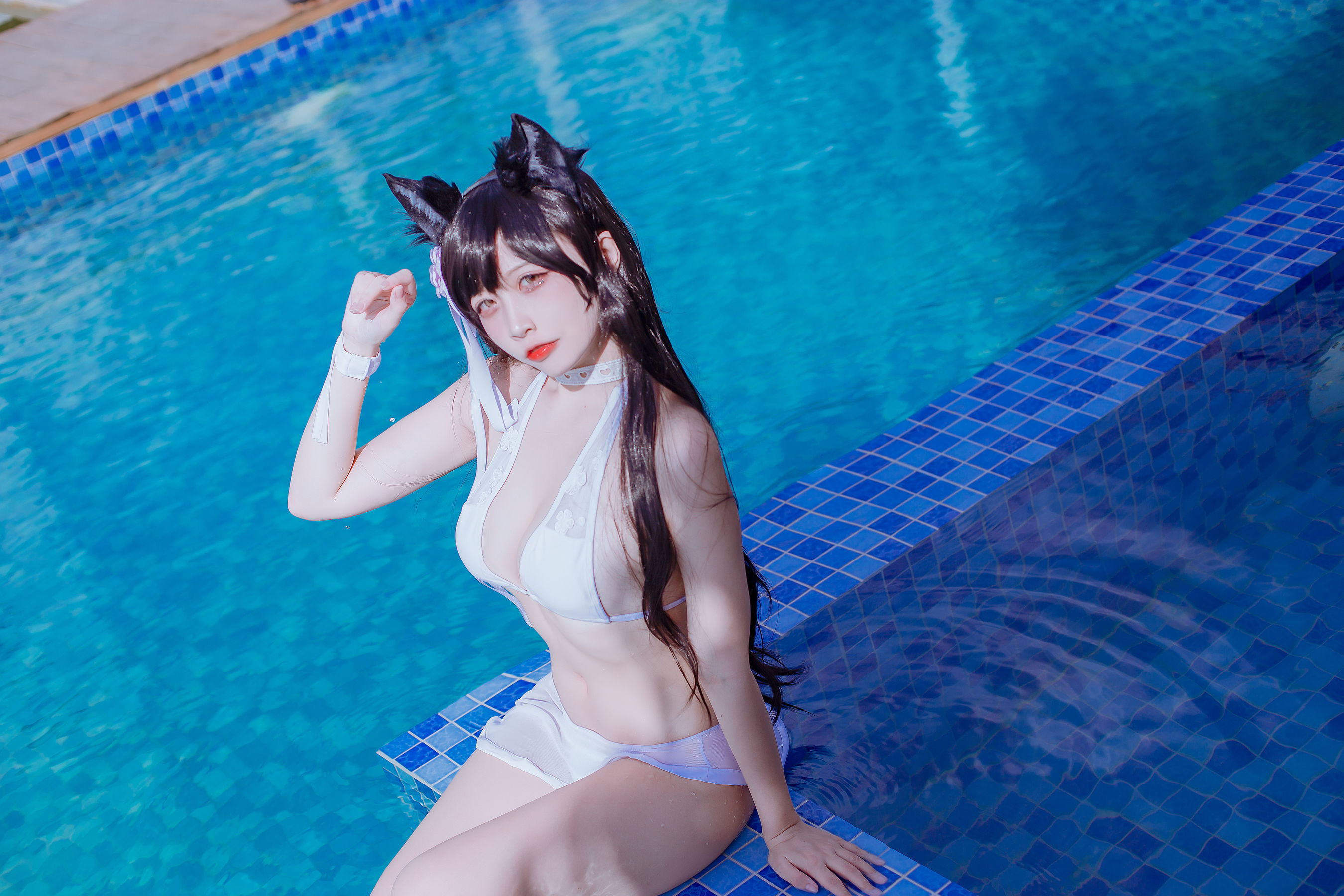 [网红COSER] 人气Coser二佐Nisa - 犬之眷之碧蓝爱宕 泳装  第6张