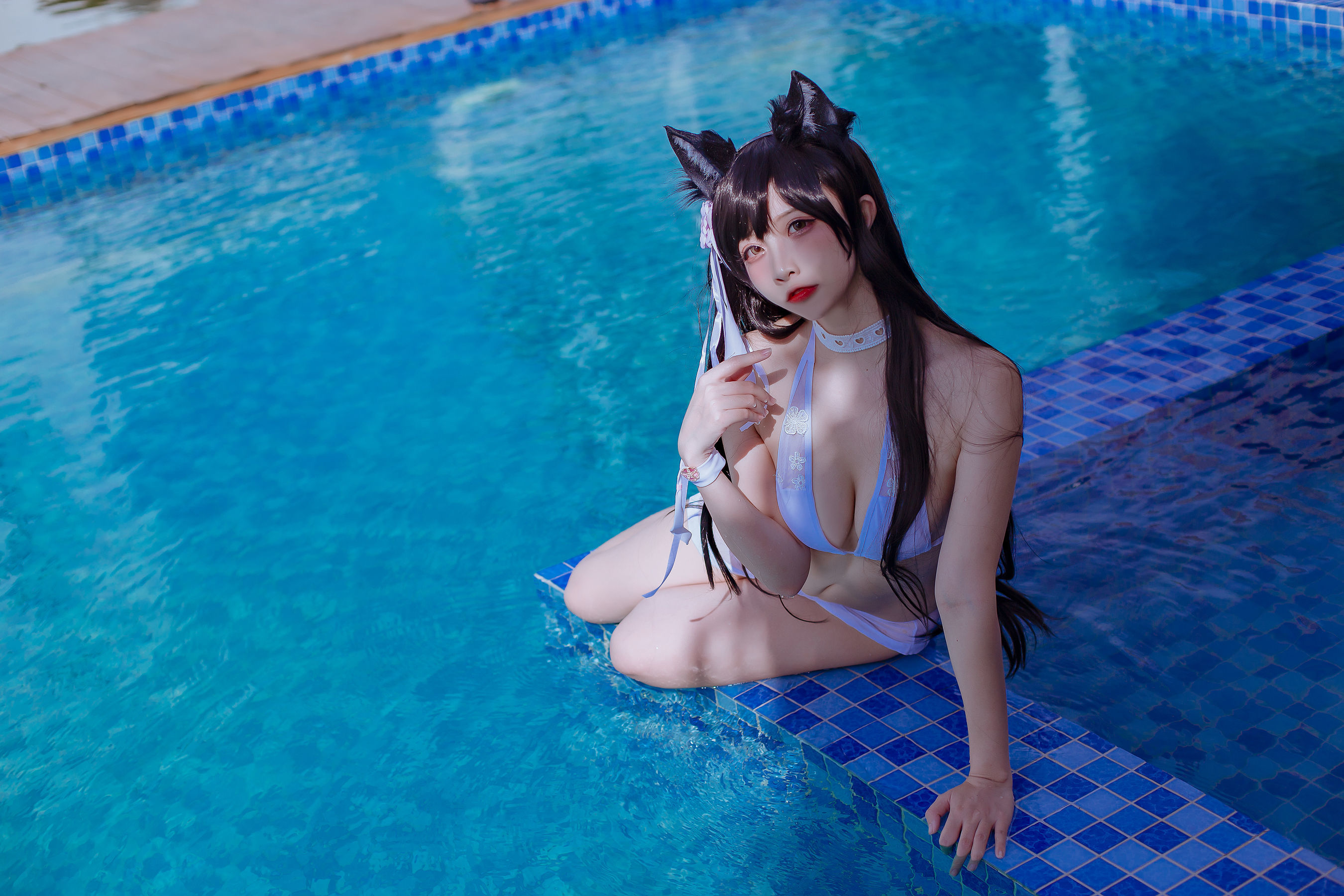 [网红COSER] 人气Coser二佐Nisa - 犬之眷之碧蓝爱宕 泳装  第17张