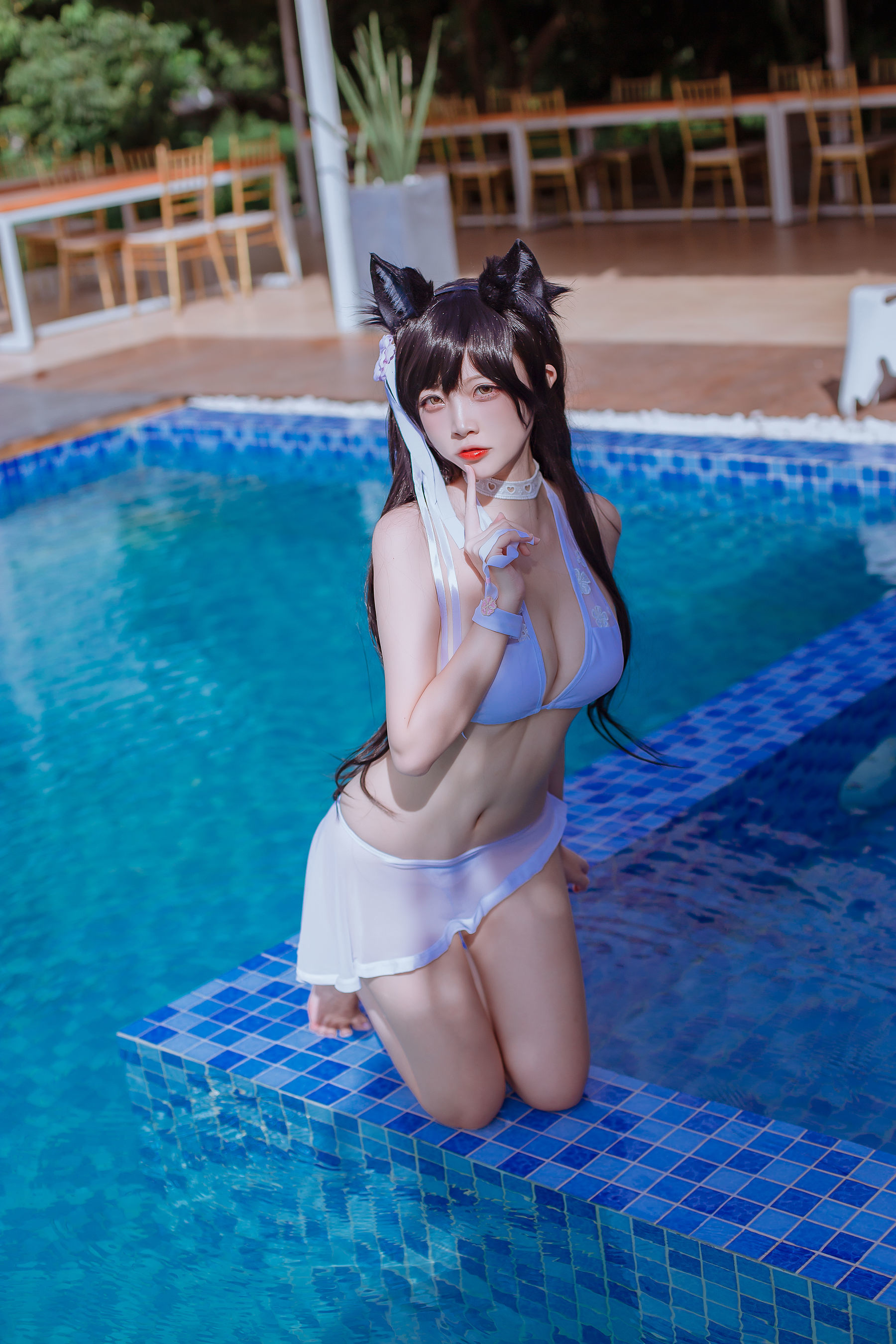 [网红COSER] 人气Coser二佐Nisa - 犬之眷之碧蓝爱宕 泳装  第3张