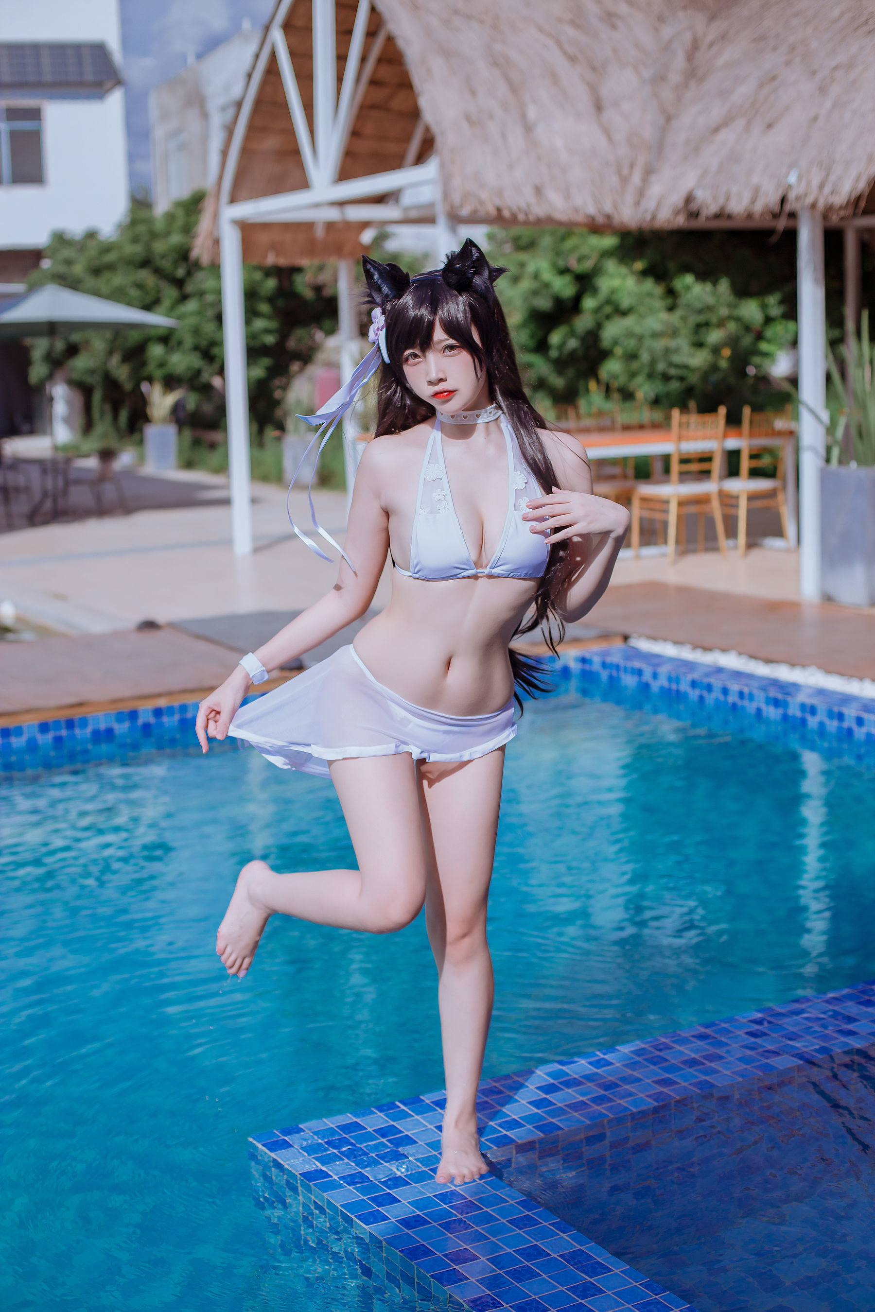 [网红COSER] 人气Coser二佐Nisa - 犬之眷之碧蓝爱宕 泳装  第15张