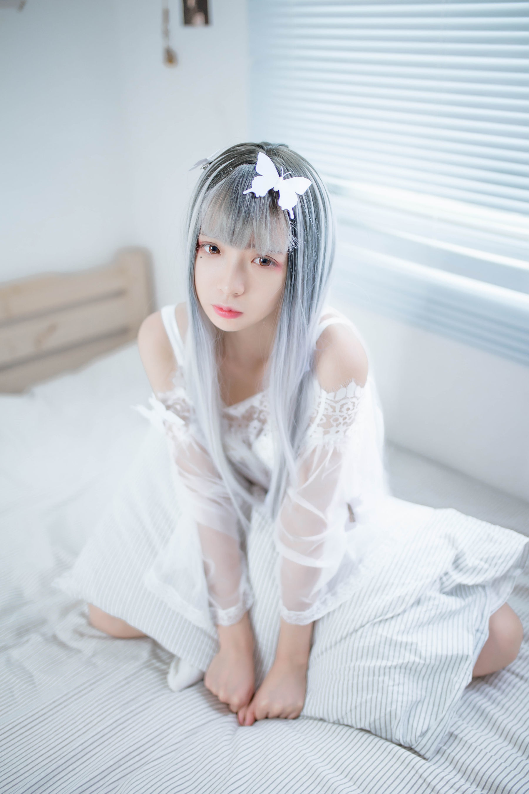 [网红COSER] 疯猫ss - 透明白纱  第7张