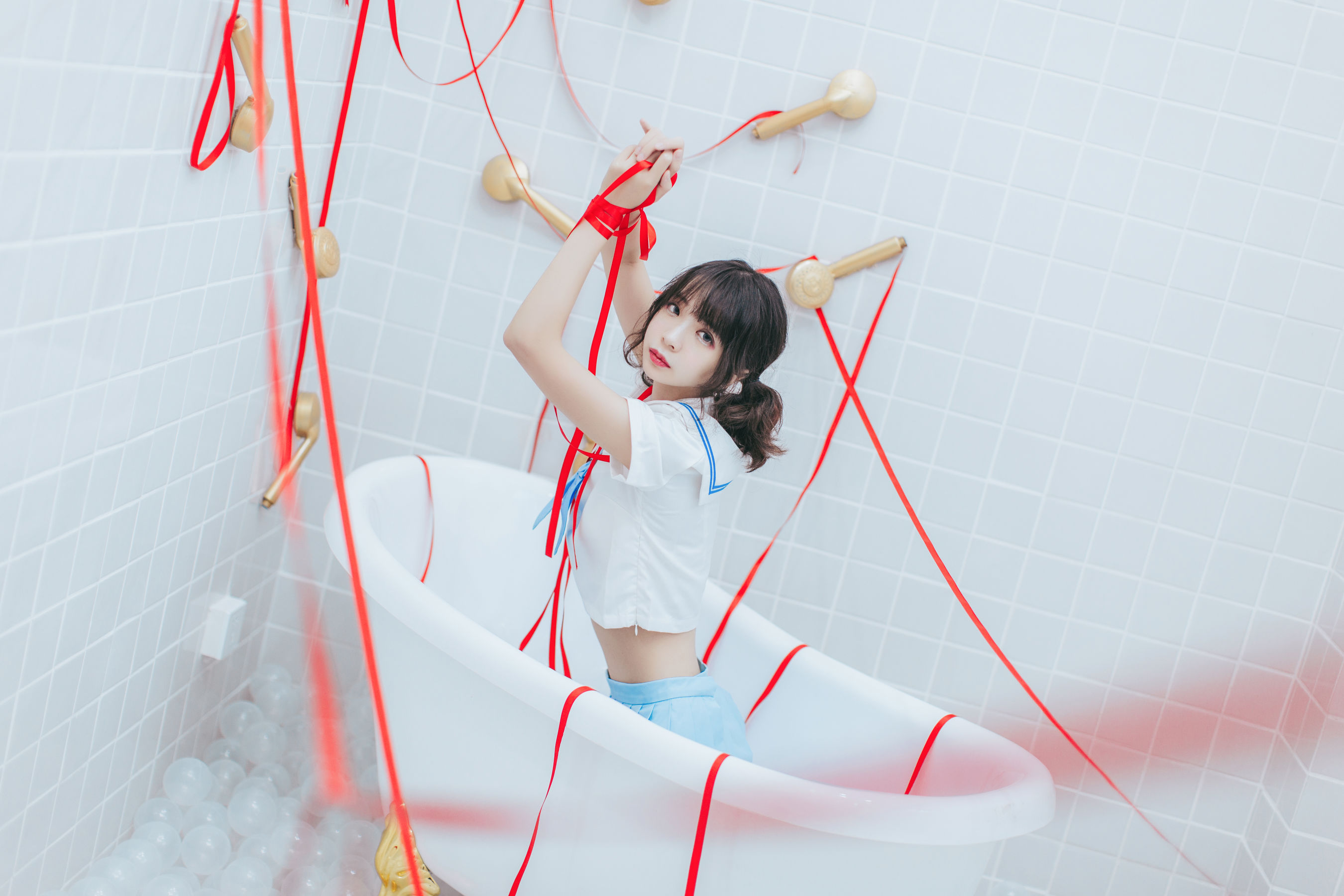 [Cosplay写真] 疯猫ss - 浴室JK  第19张