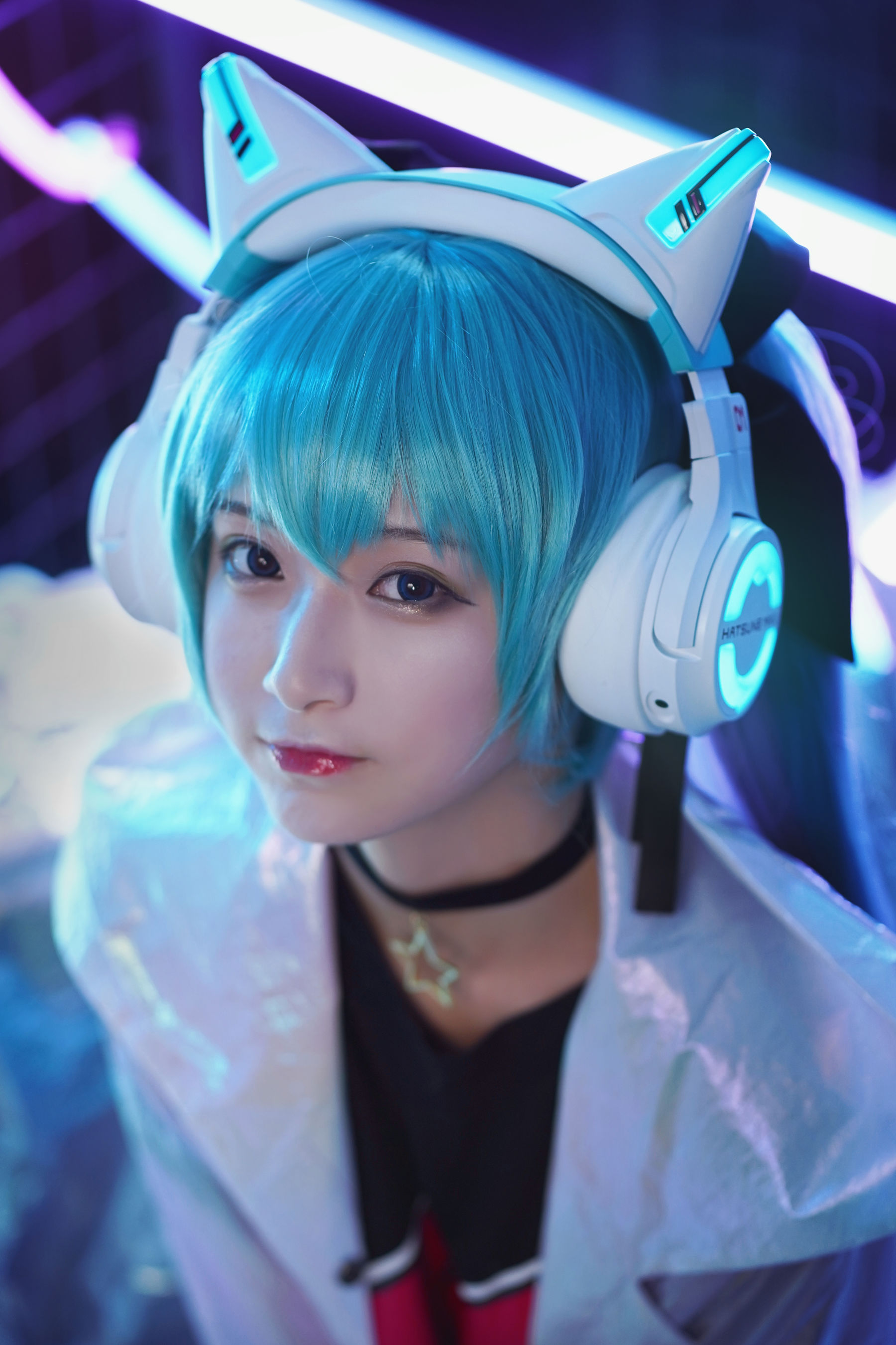 [Cosplay写真] 动漫博主铁板烧鬼舞w - 妖舞耳机miku  第5张