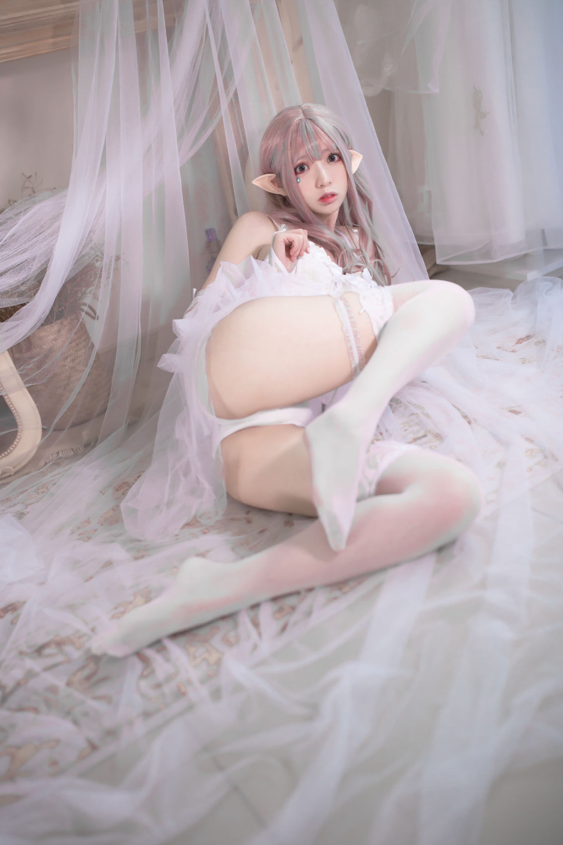 [Cosplay写真] 疯猫ss - 纯白精灵  第15张