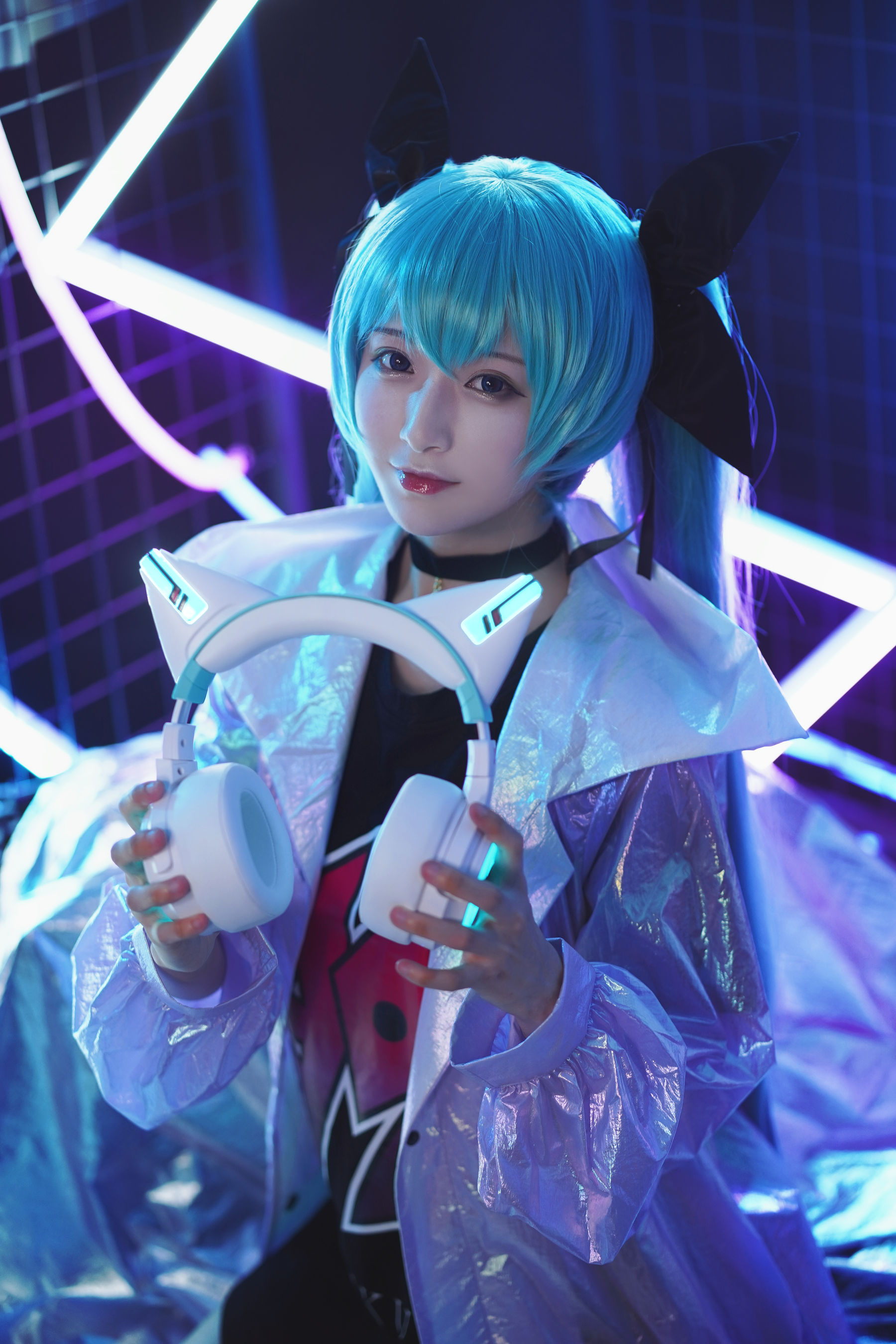 [Cosplay写真] 动漫博主铁板烧鬼舞w - 妖舞耳机miku  第5张