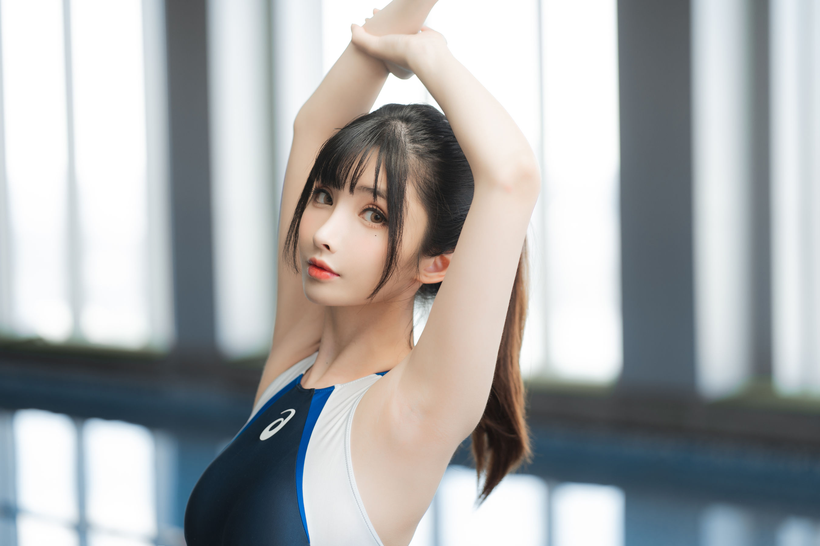  COS福利rioko凉凉子 - 游泳部学姐的特训时间 第9张