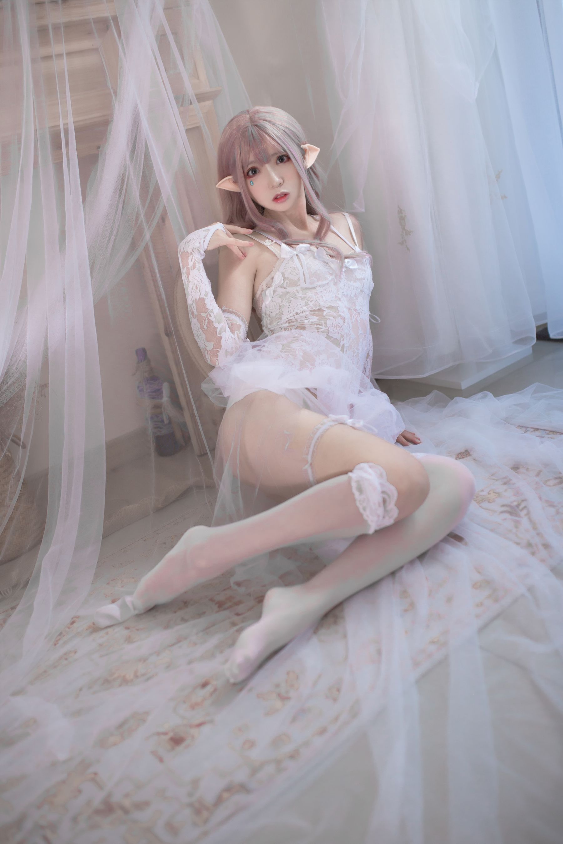 [Cosplay写真] 疯猫ss - 纯白精灵  第12张