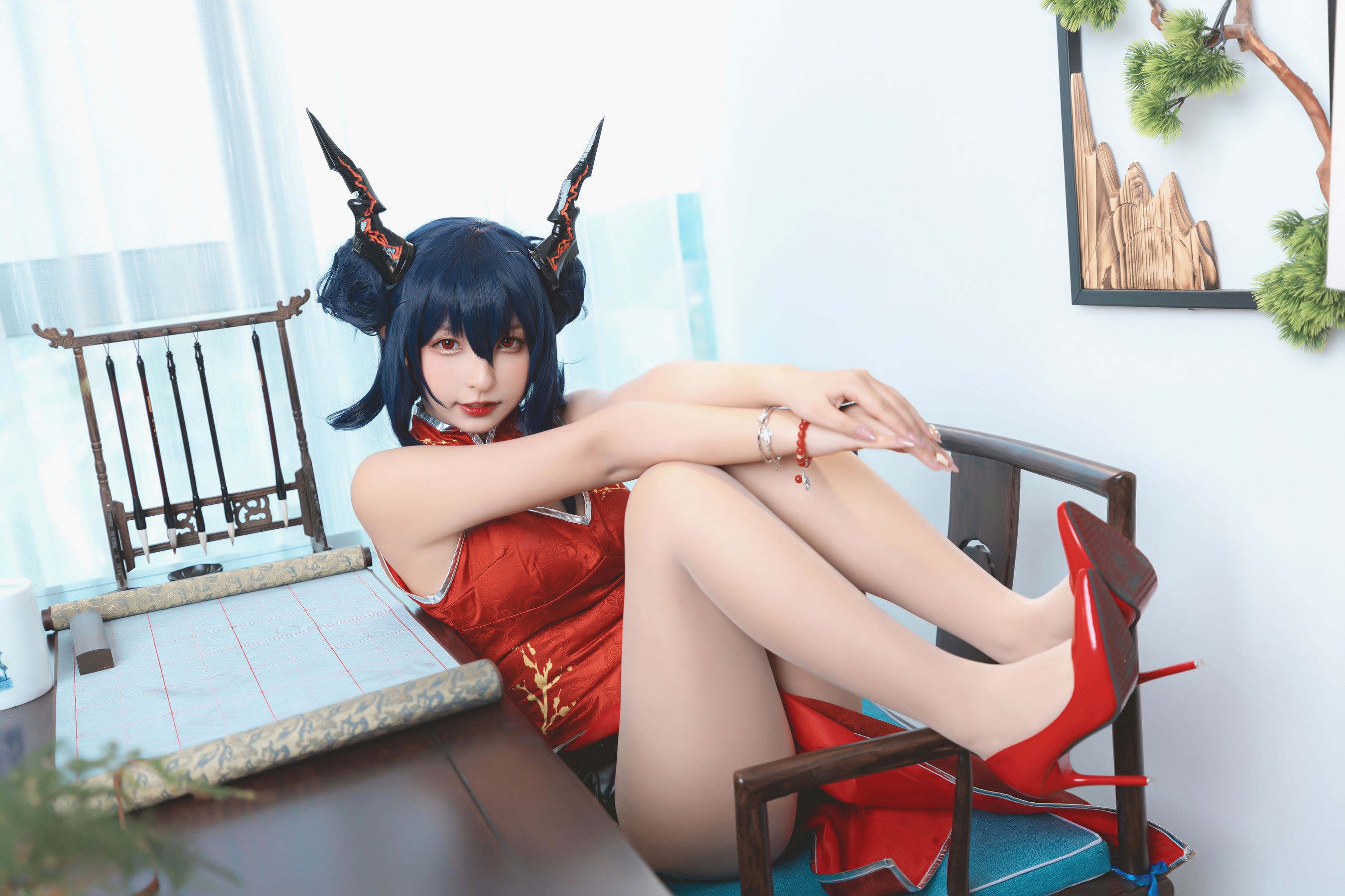 [Cosplay写真] 萝莉神楽坂真冬 - 旗袍魔女  第4张