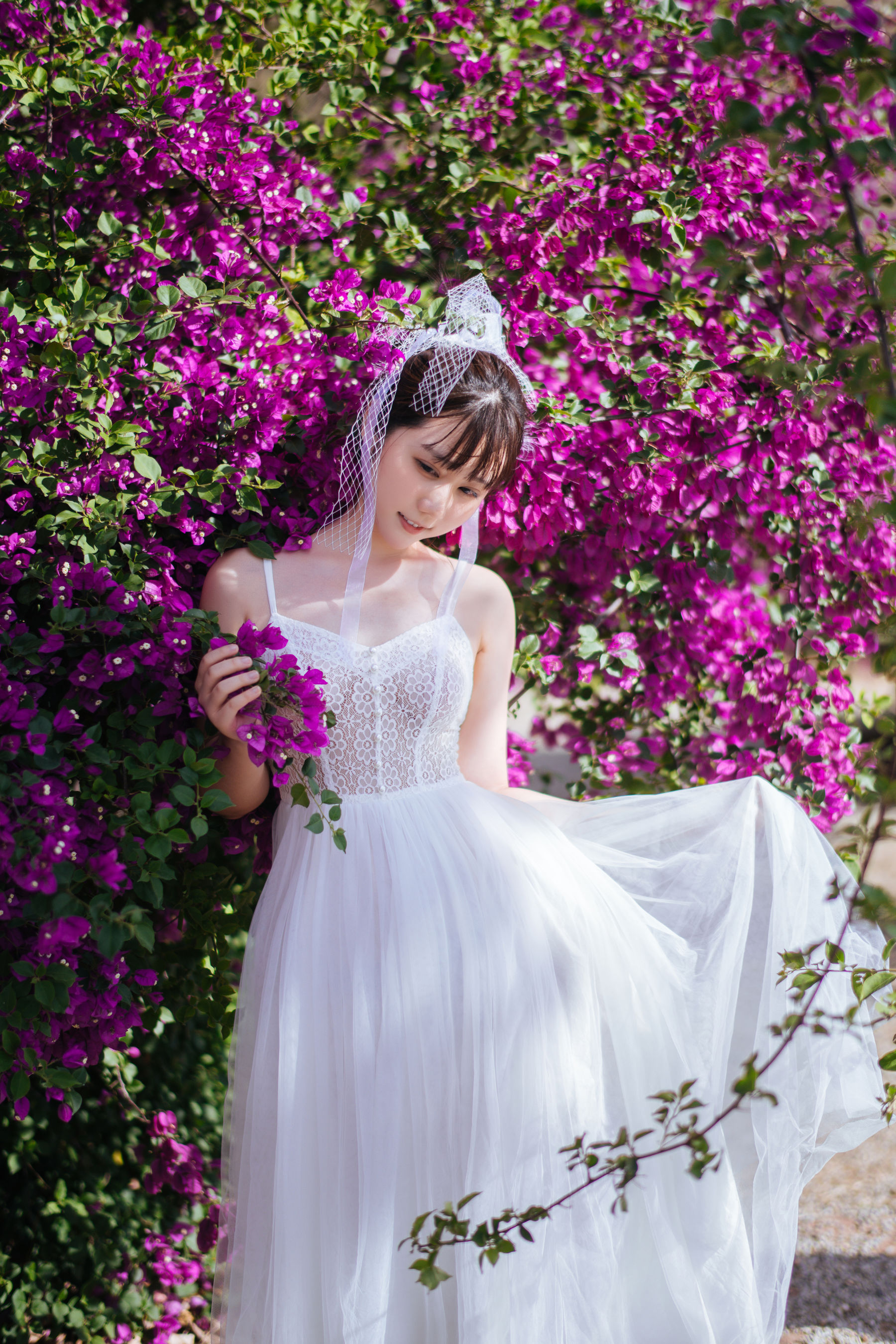  微博福利姬镜酱 - 静夏之白裙少女 第44张