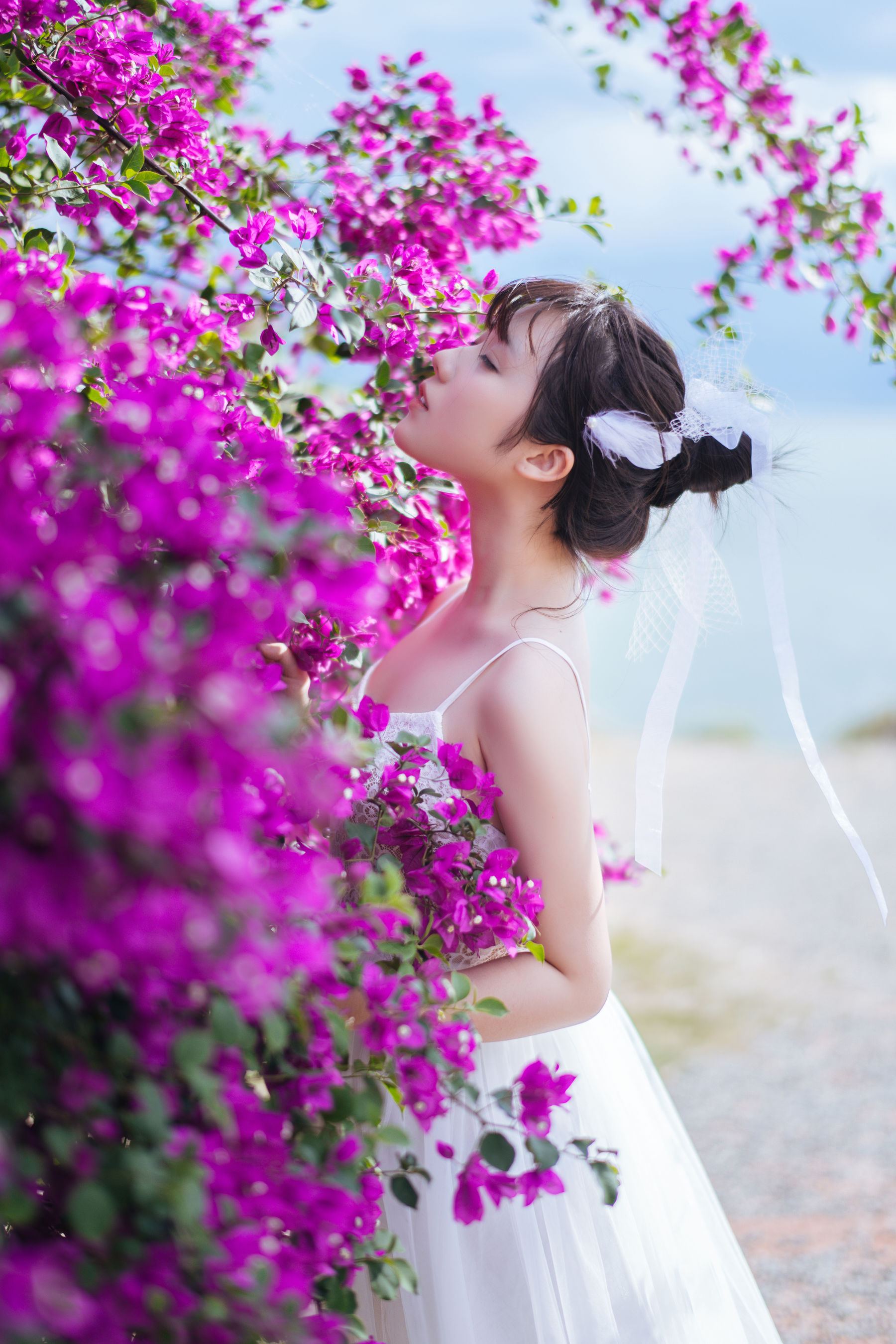  微博福利姬镜酱 - 静夏之白裙少女 第45张