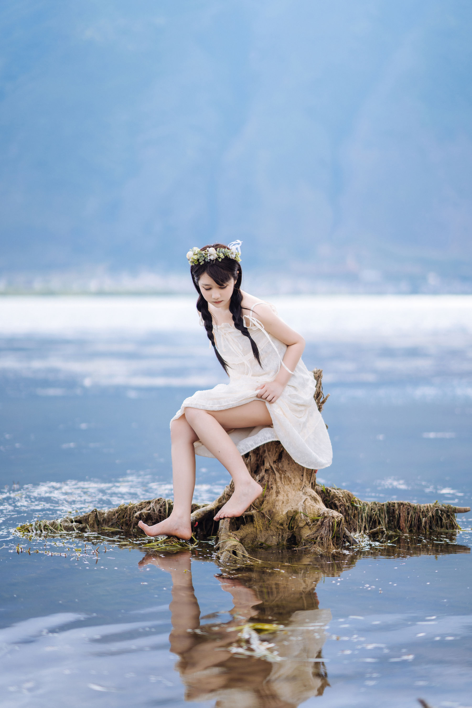  微博福利姬镜酱 - 静夏之花环女孩 第13张