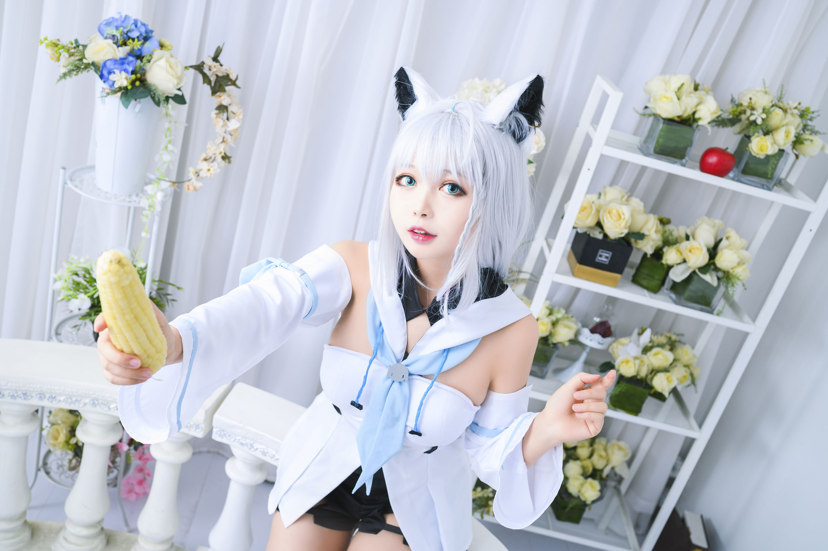  大眼萌妹黑猫猫OvO - 白上吹雪 第14张