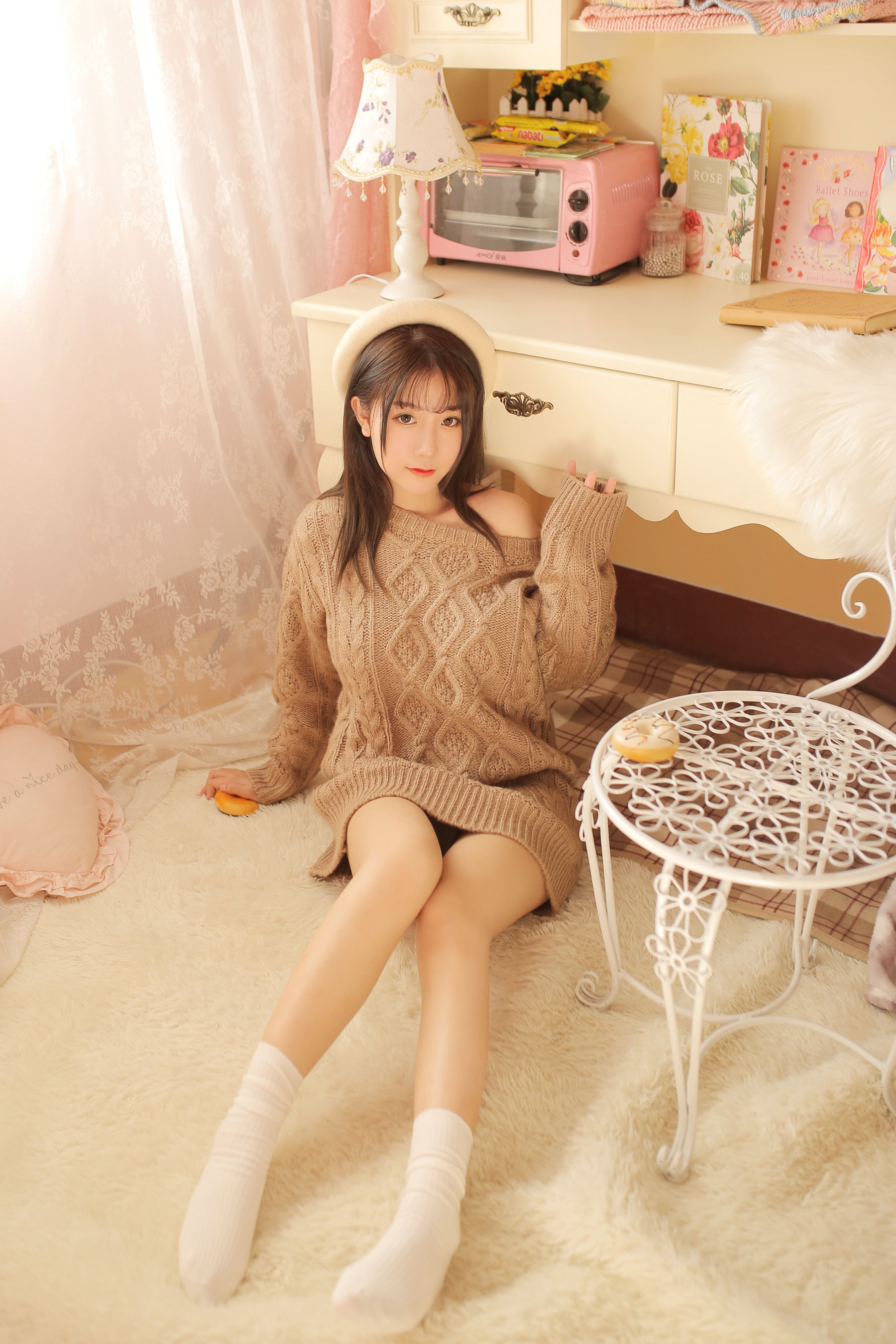  巨乳猫九酱Sakura - 驼色毛衣 第21张