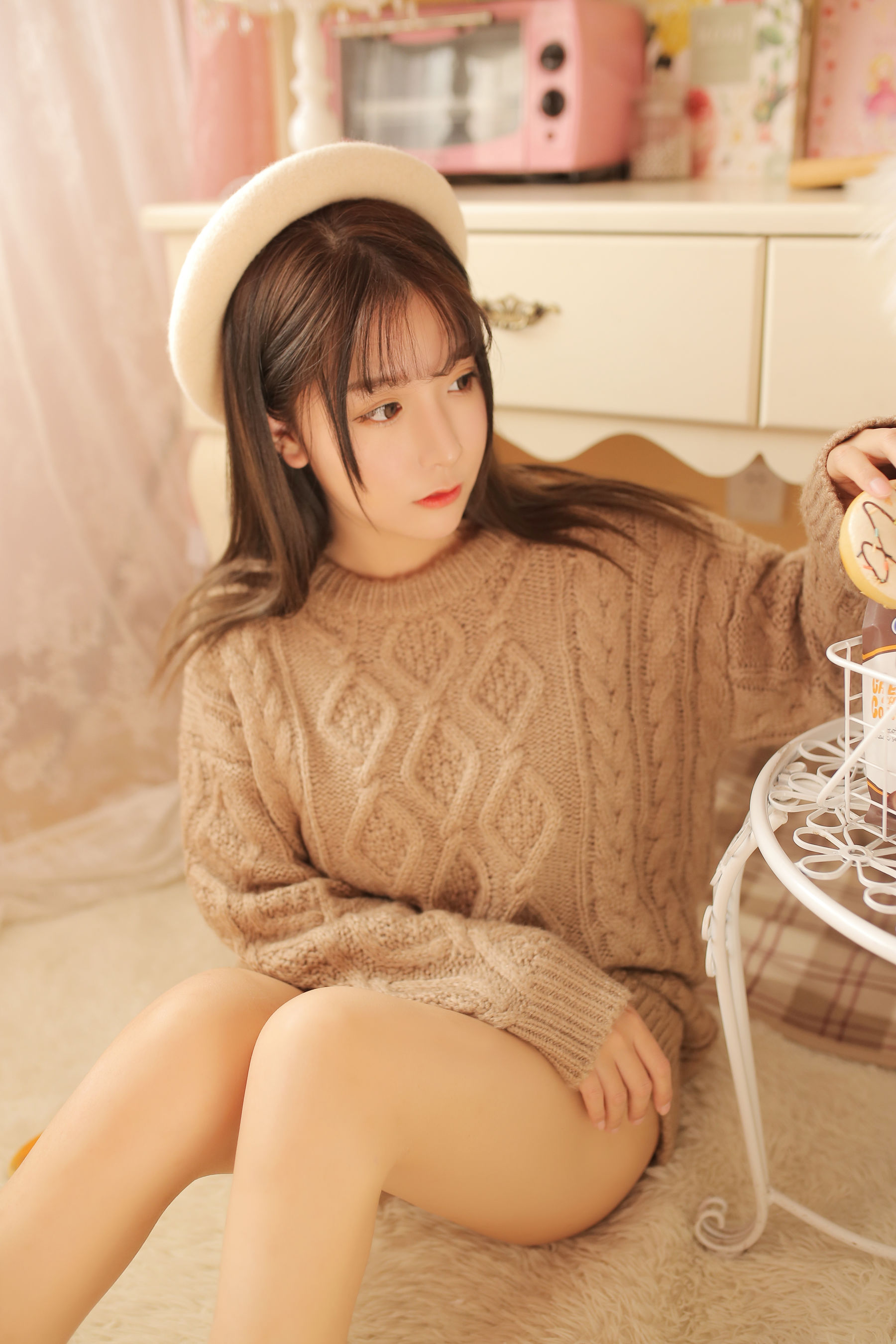  巨乳猫九酱Sakura - 驼色毛衣 第23张