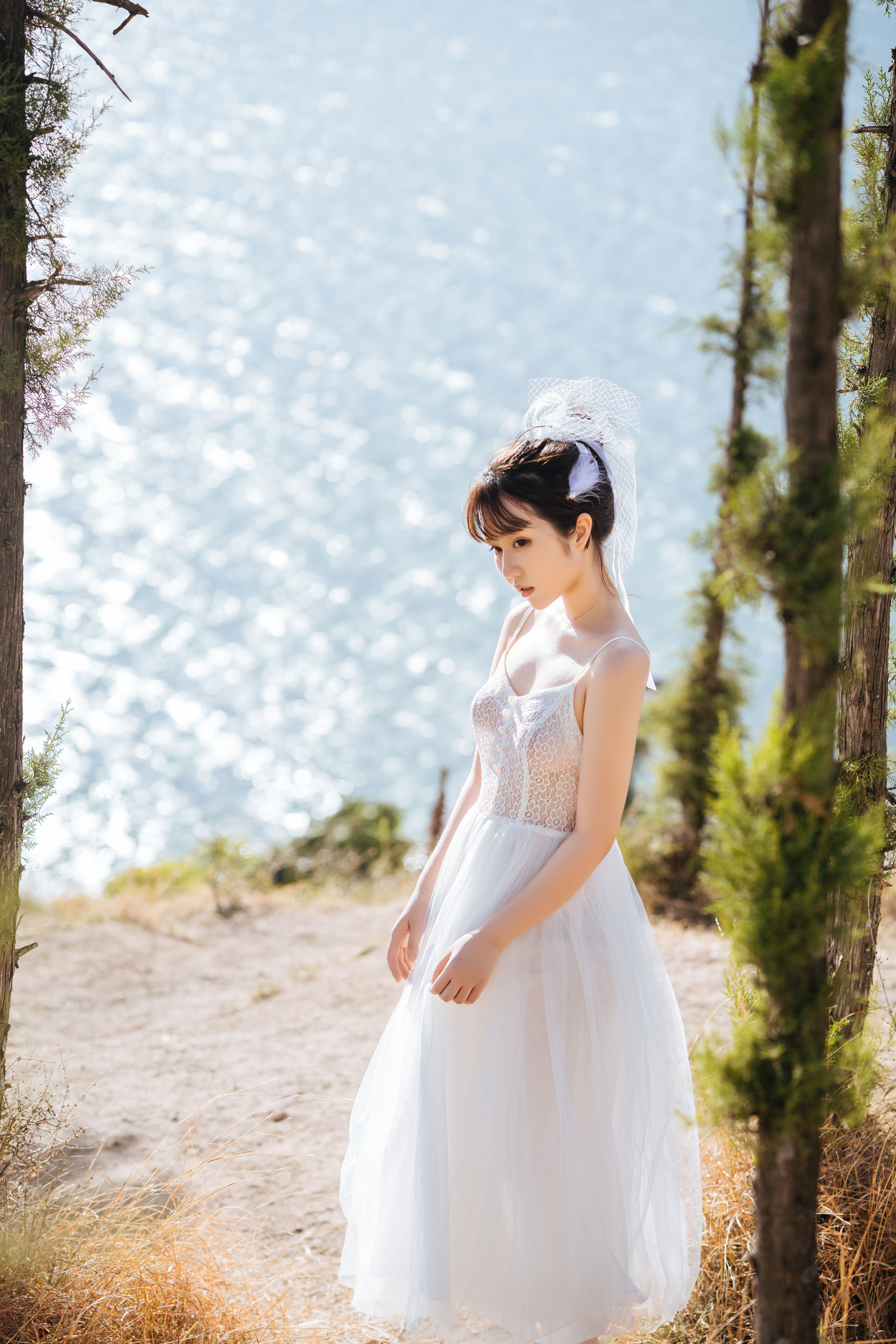  微博福利姬镜酱 - 静夏之白裙少女 第26张