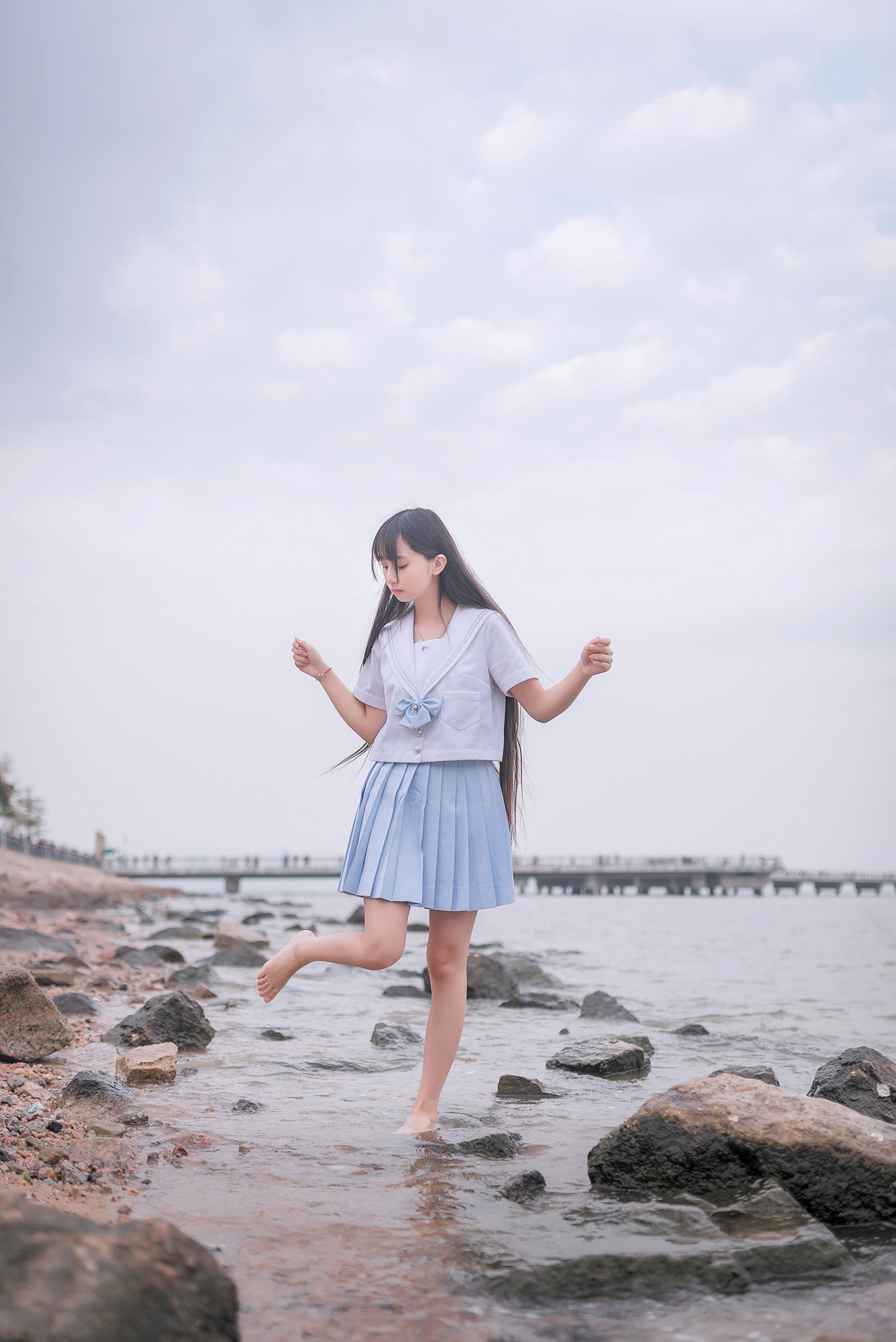  萌妹子伽马羽落子 - 一起去海边 第46张