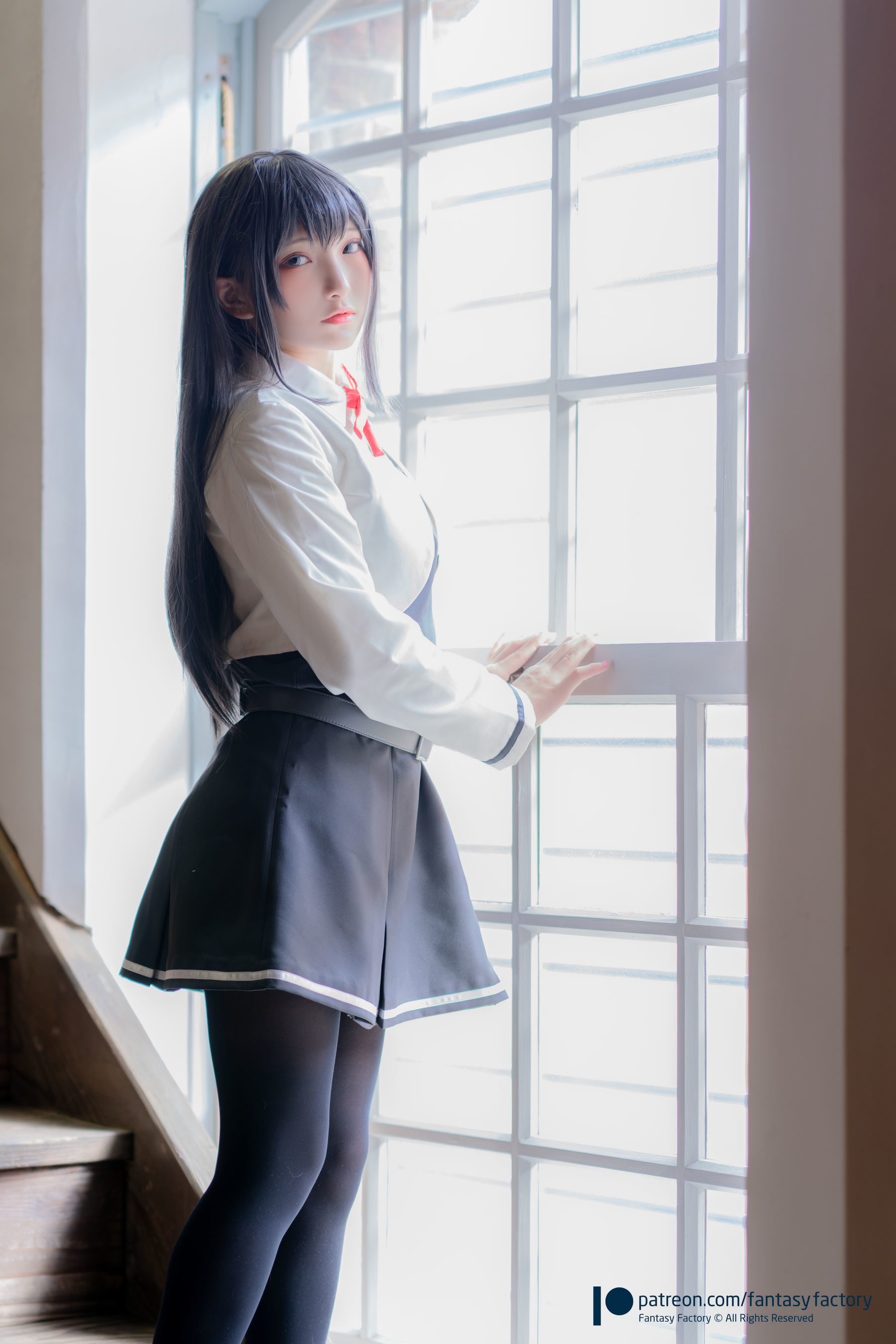 [COS福利] 小丁Cosplay 2020.01 [Fantasy Factory] 黑丝 和服 JK  第11张