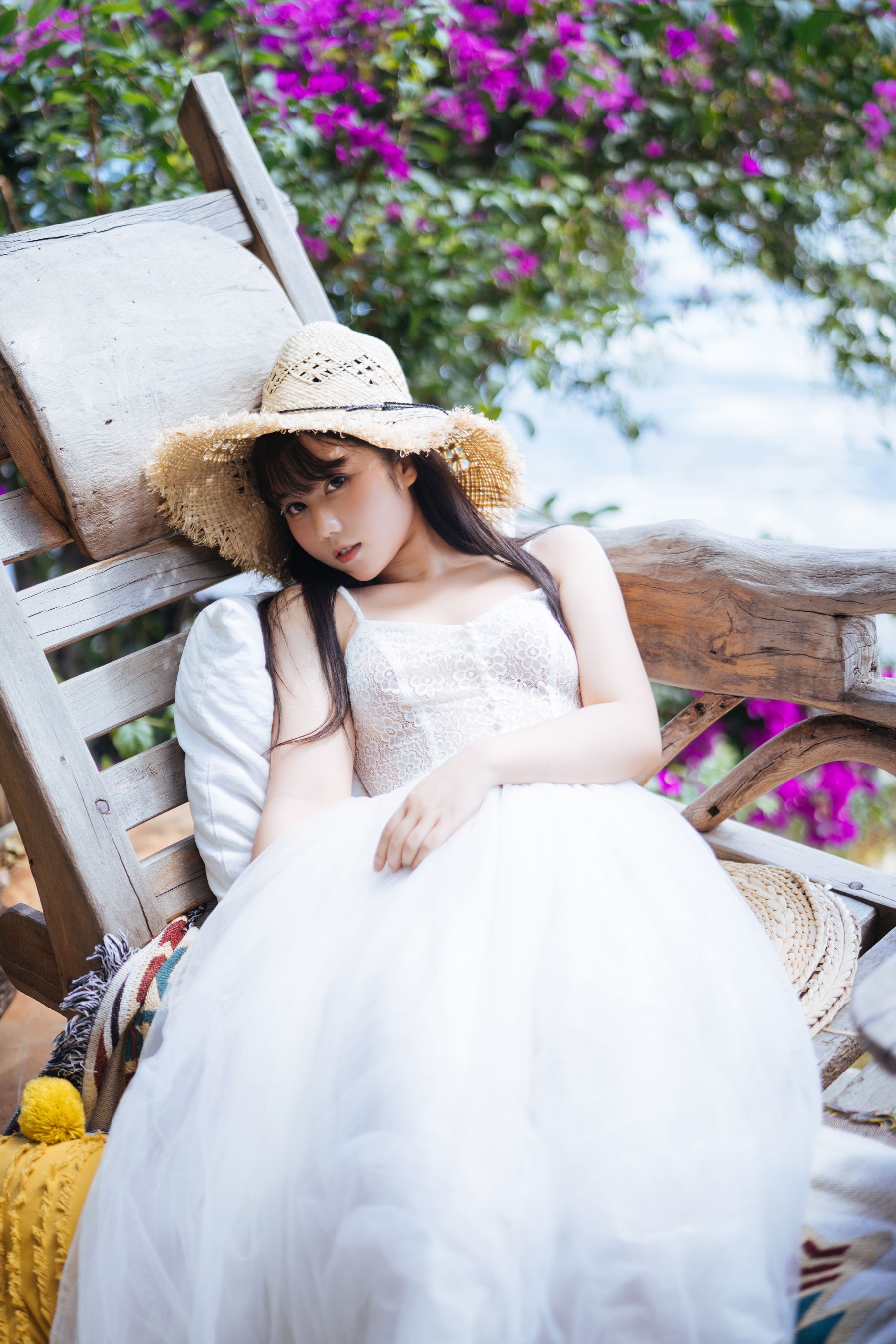  微博福利姬镜酱 - 静夏之白裙少女 第16张